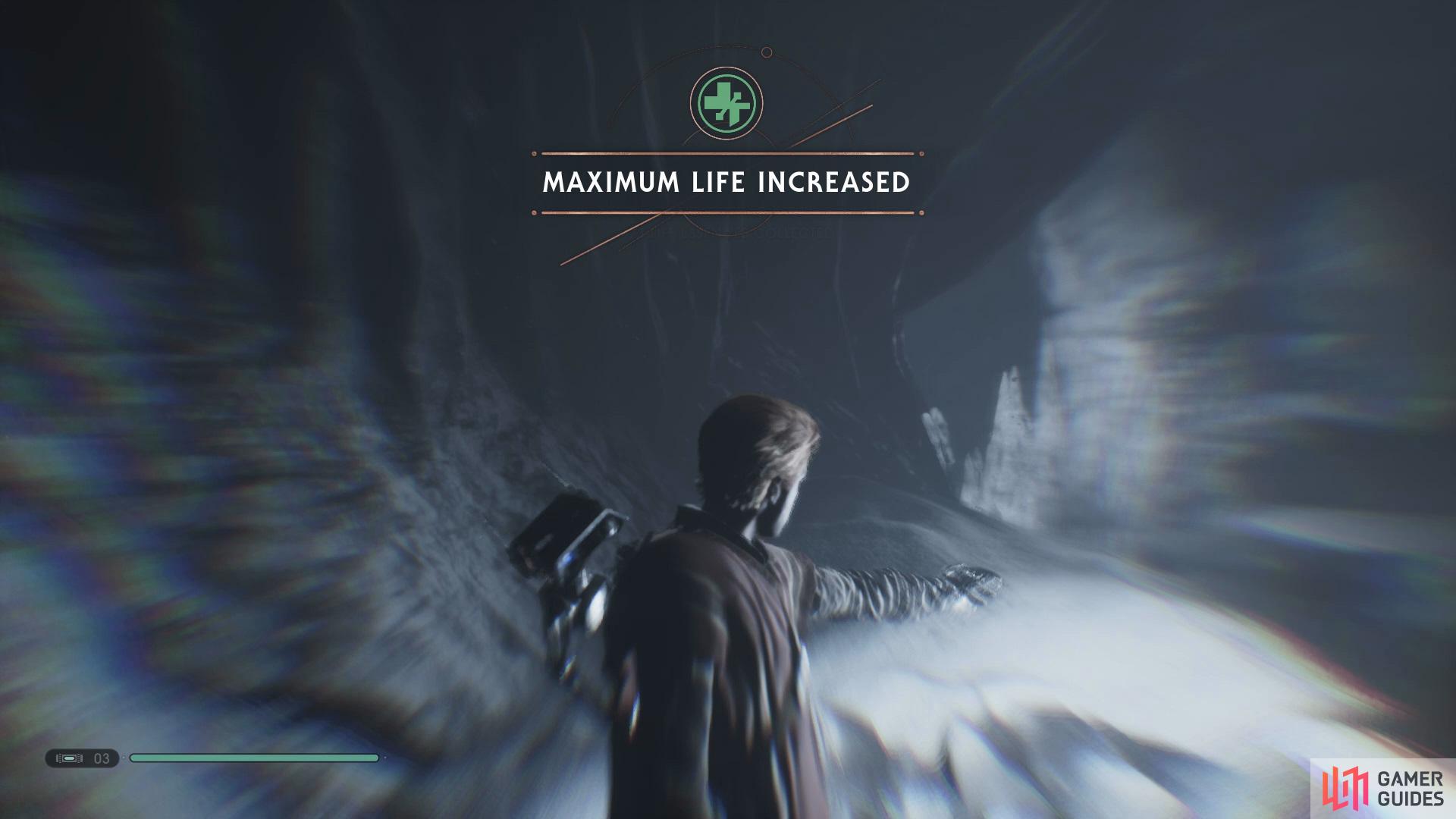 You'll be able to find the final Life Essence at the end of a Wall Run section..