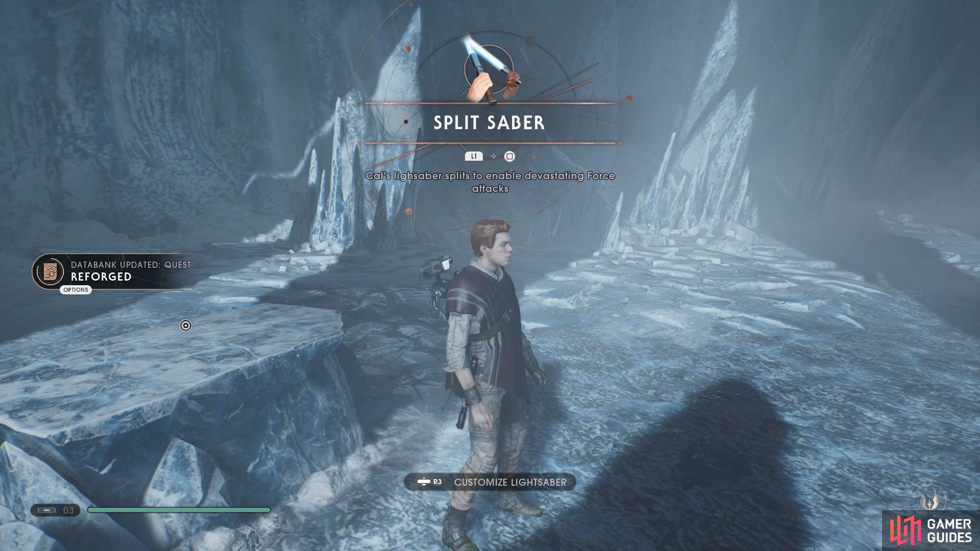 and then you'll get the Split Saber ability. 