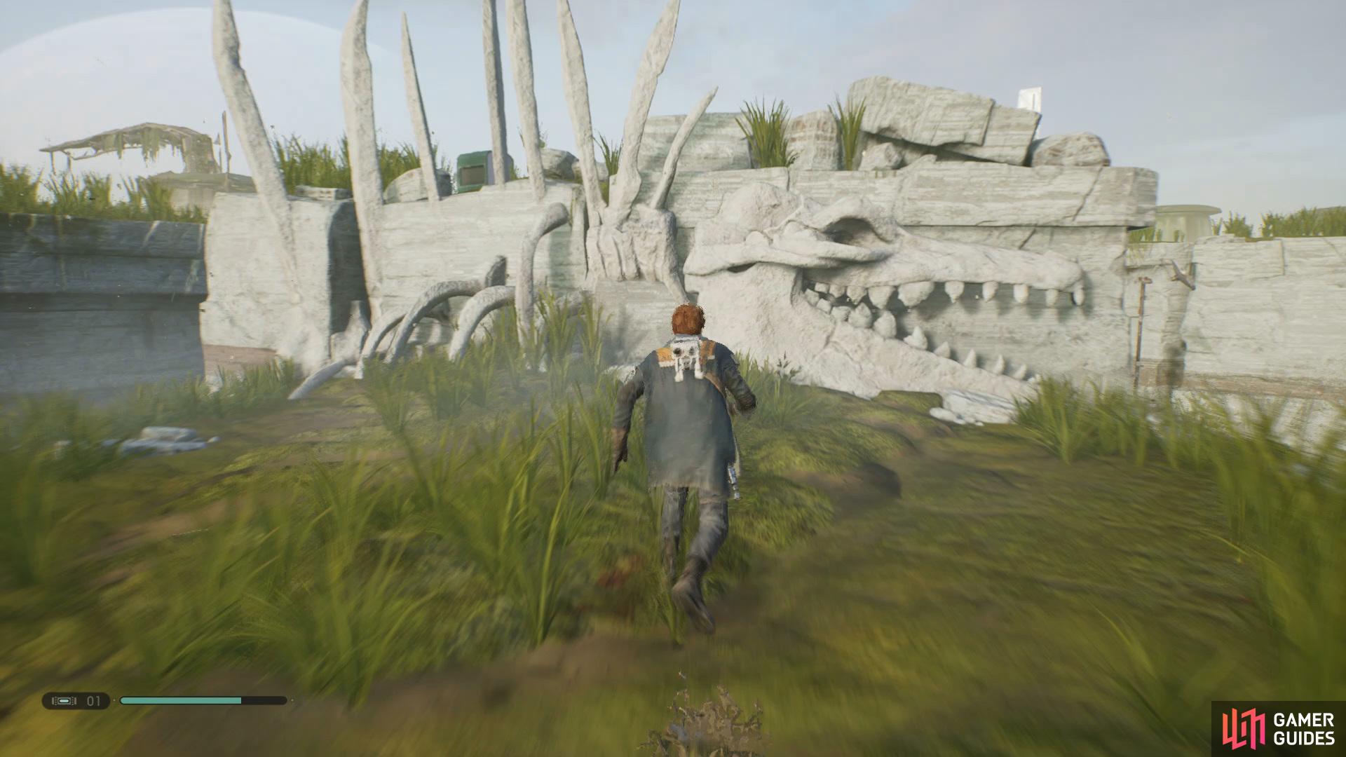 Scan the Skeleton on the wall to find out some information
