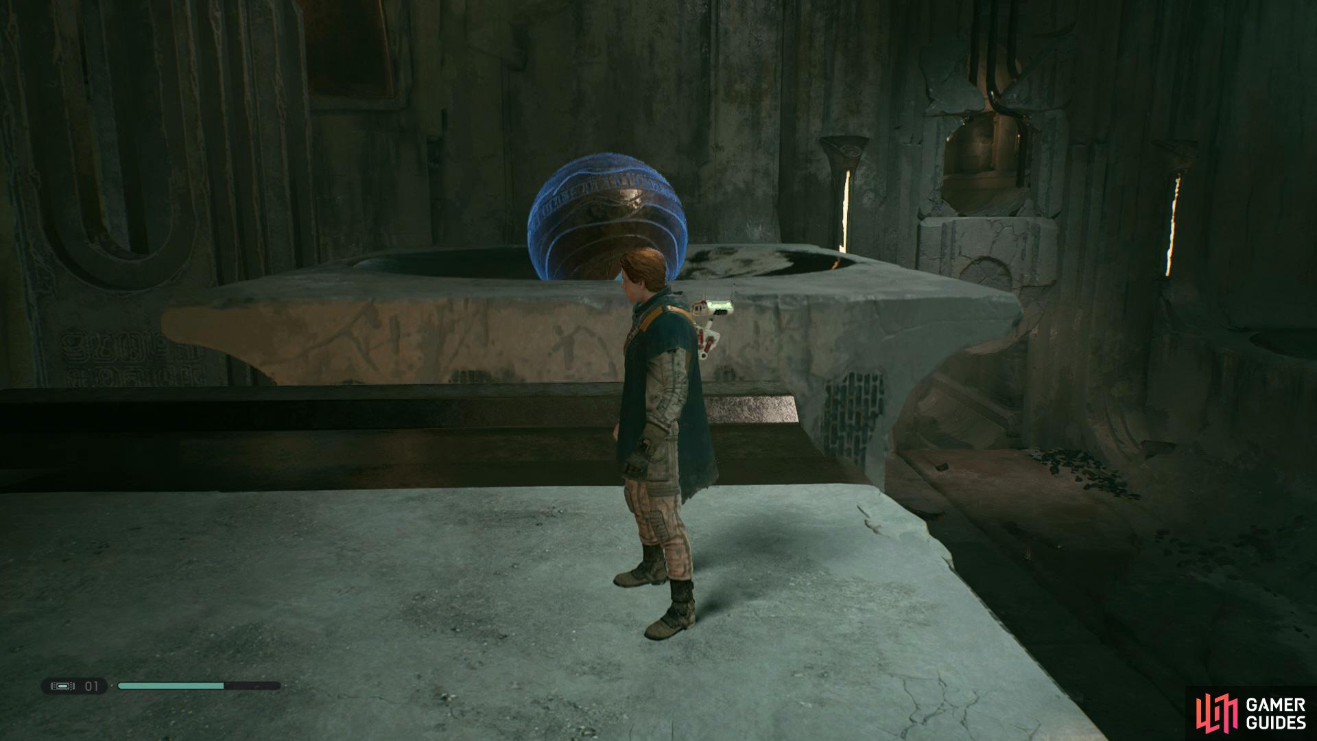 finally push the third ball down the same path as the second and wait for it to circle around and push it onto the final circle.
