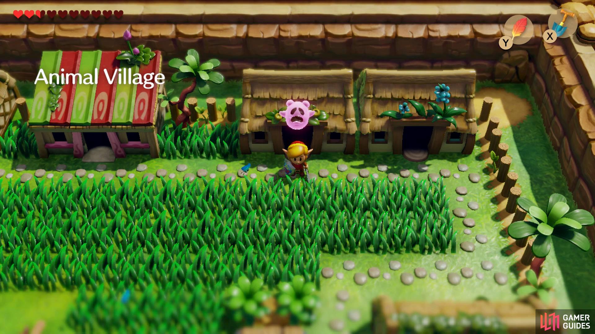 Link's Awakening walkthrough - Animal Village, Yarna Desert and