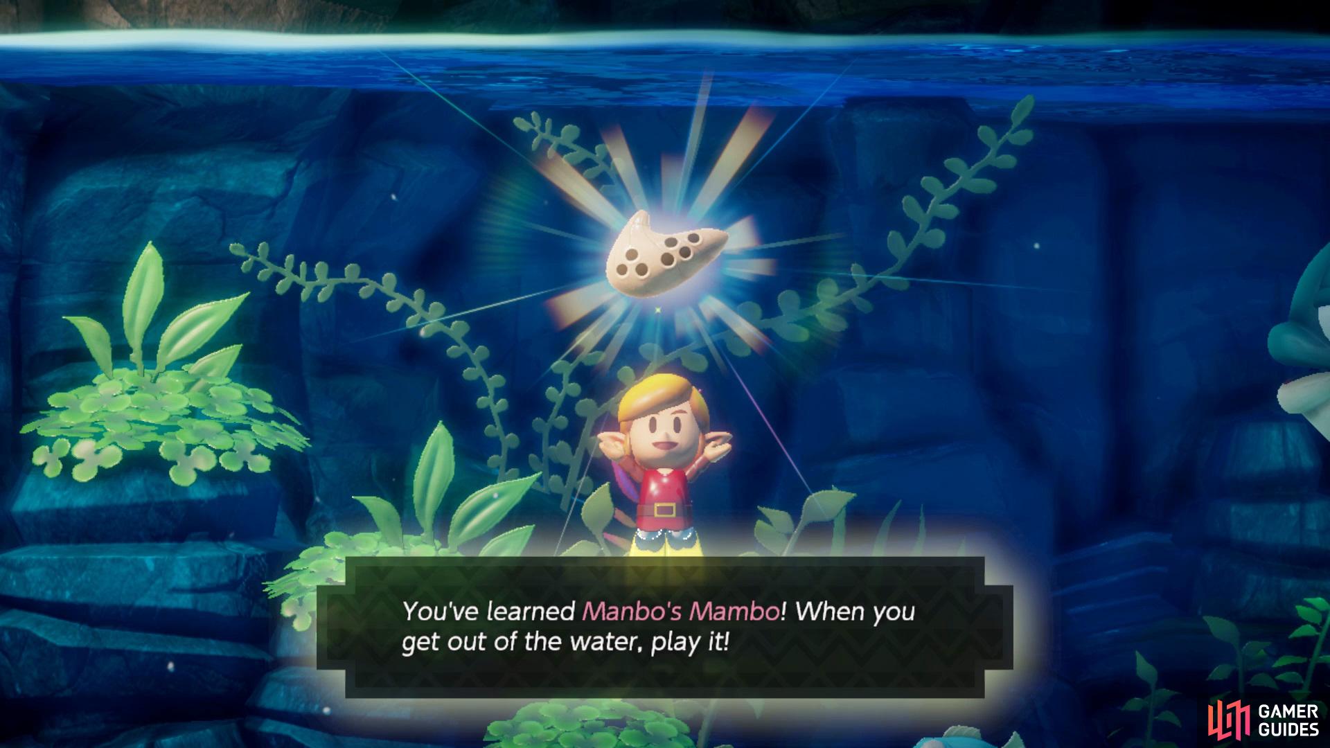 speak with fish inside and he'll teach you how to play a new song,