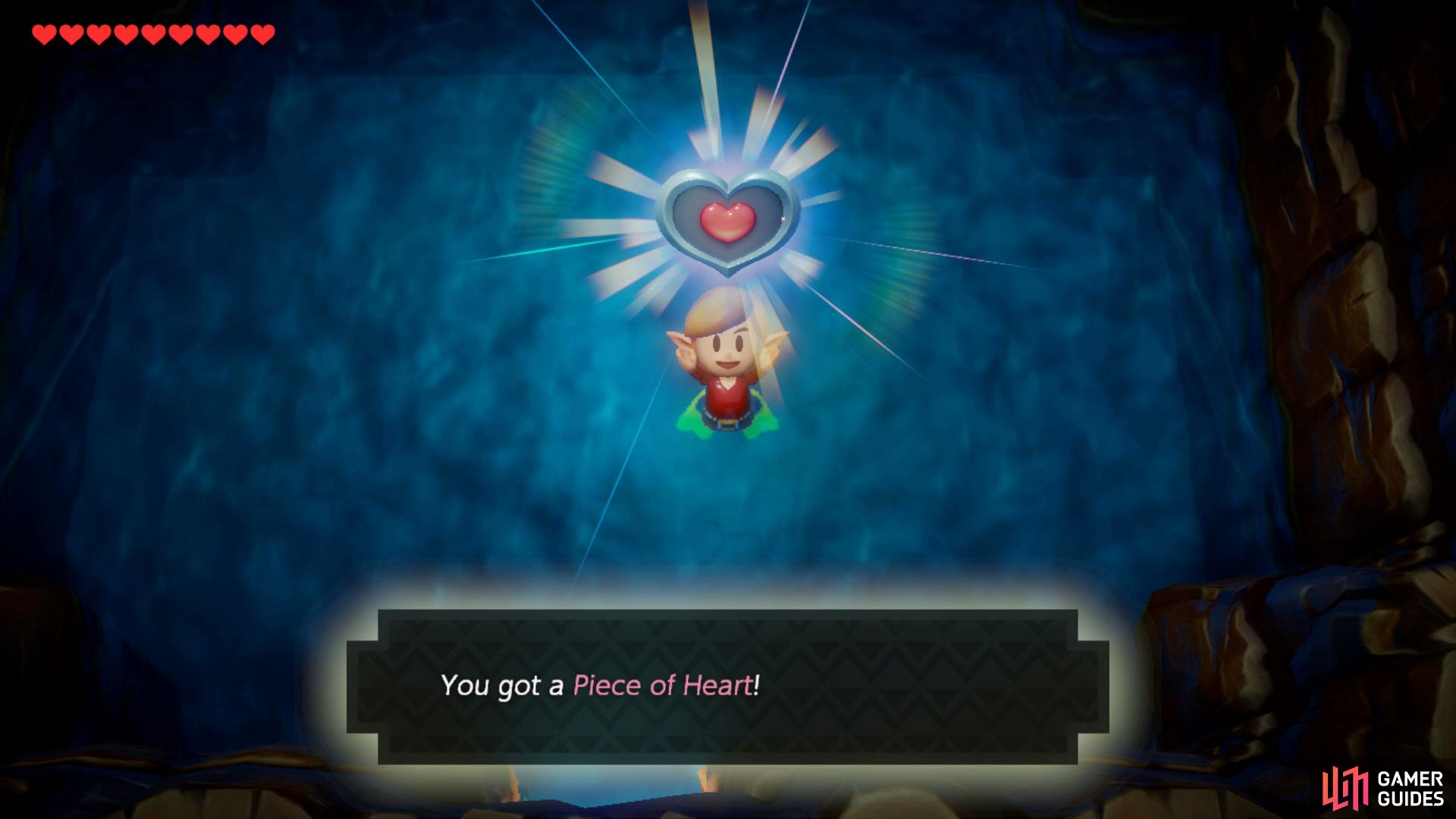 dive down inside and you'll find a Piece of Heart,