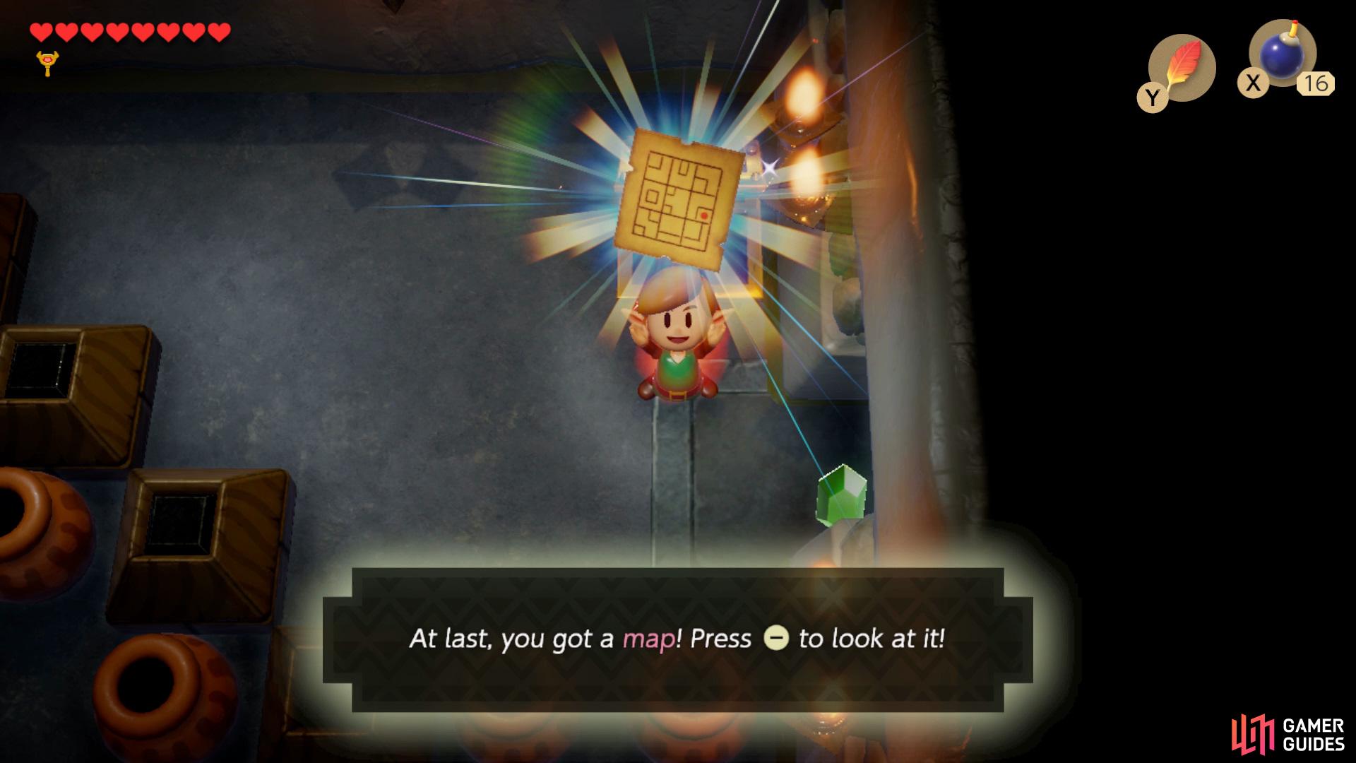 head into the room ahead and open the Chest to obtain the Map.