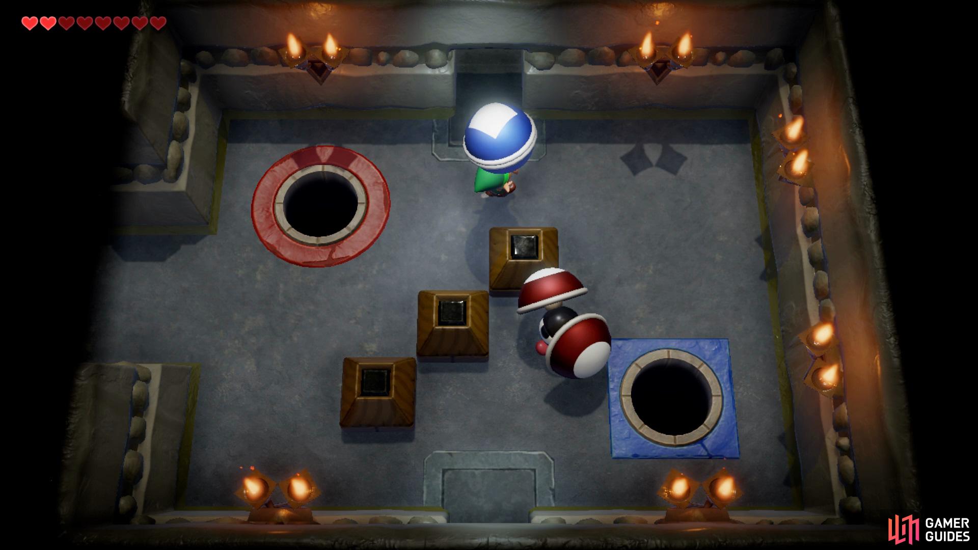 Pick the Orb Monsters up and throw them into the hole with the same color.