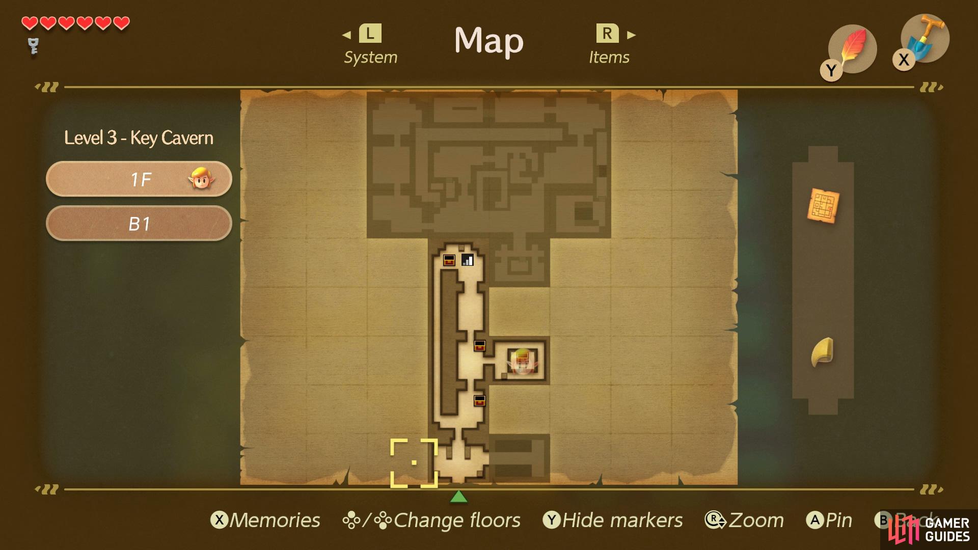 Link's Awakening Key Cavern walkthrough and maps - Polygon