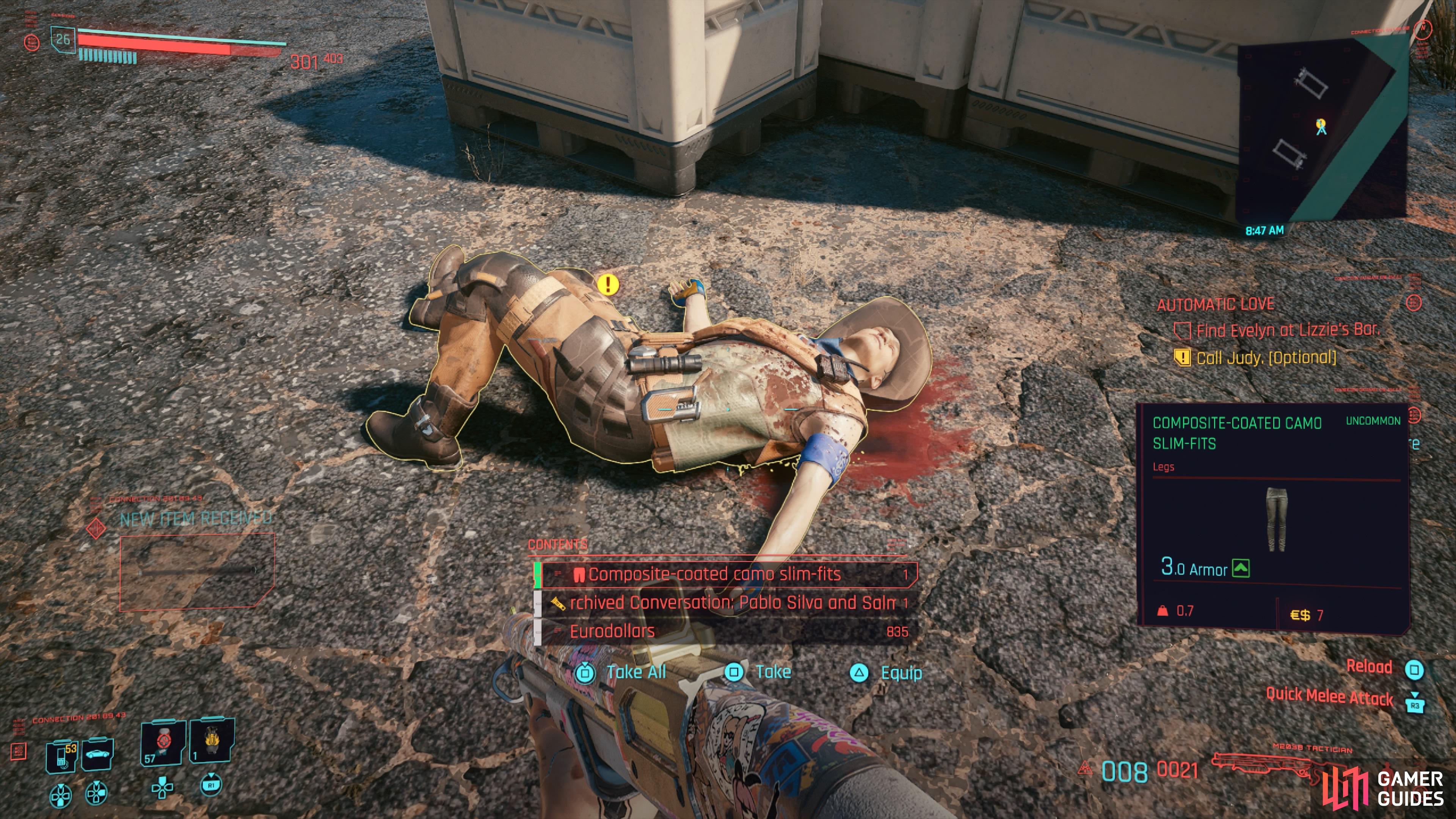 then collect the evidence from the body. 