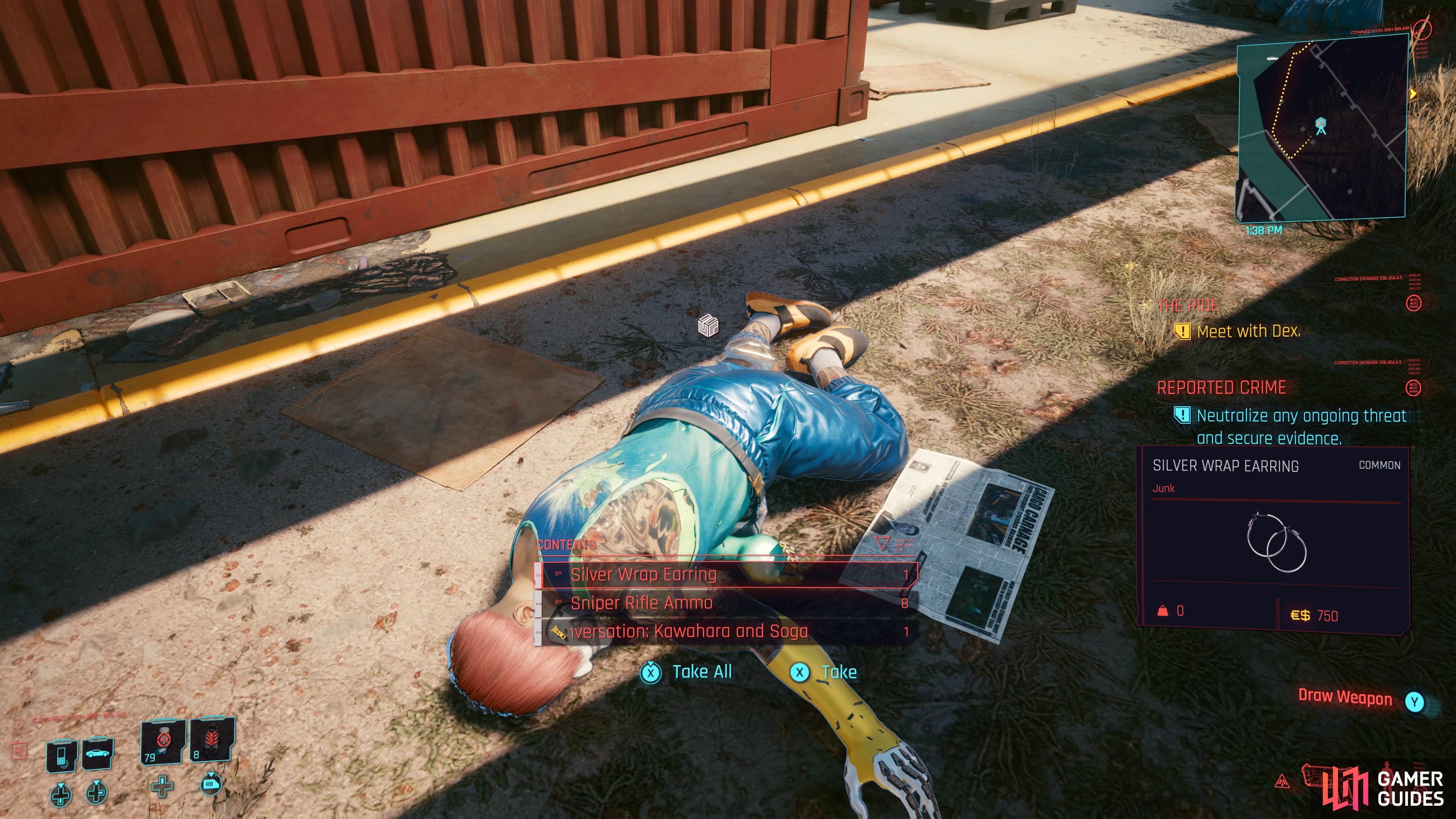 search the body once the area is clear