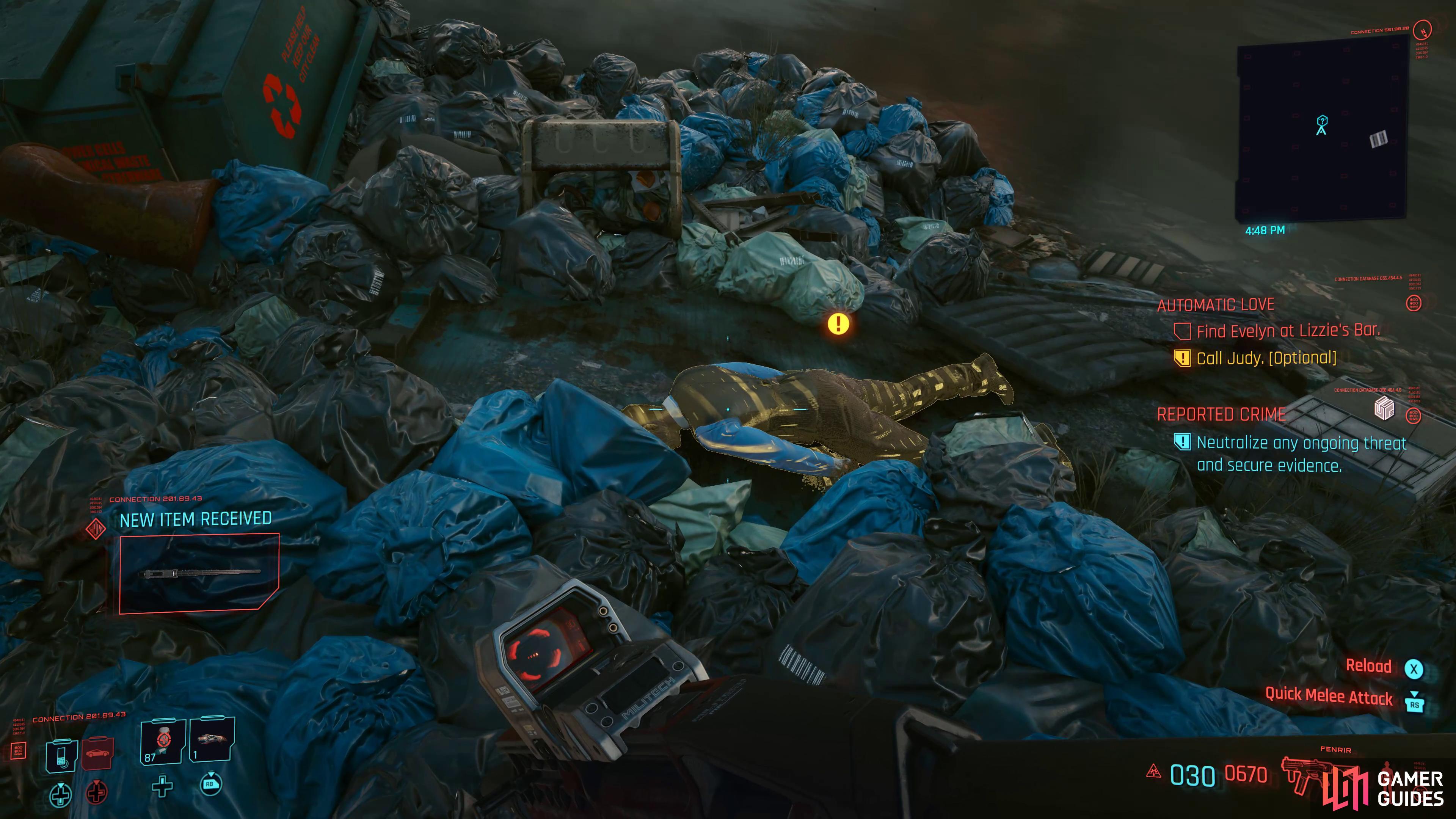 then search the corpse here