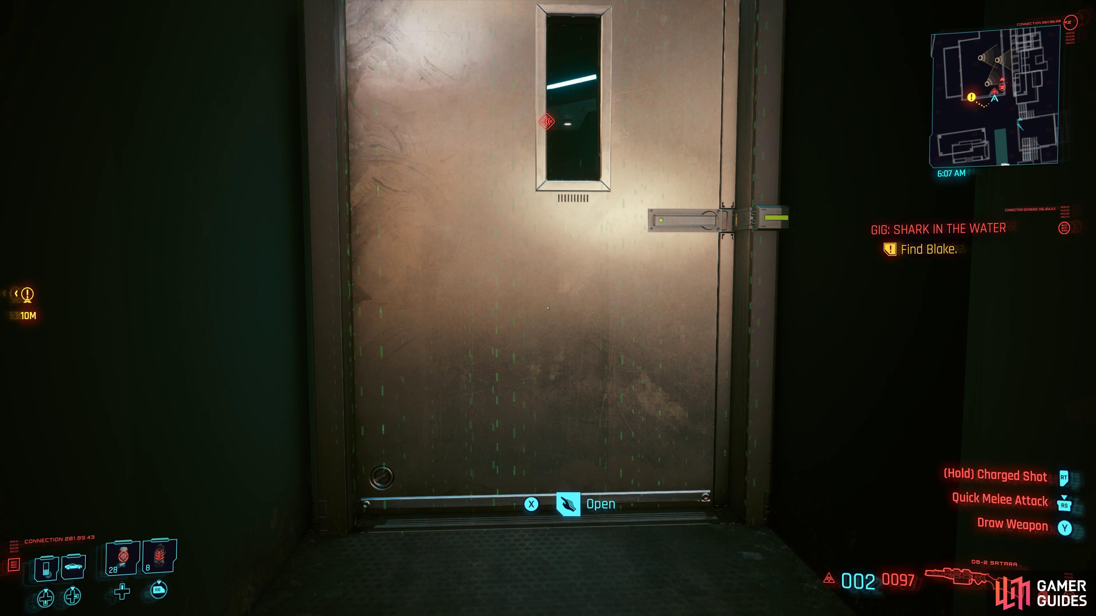 the front door is the least secure way in
