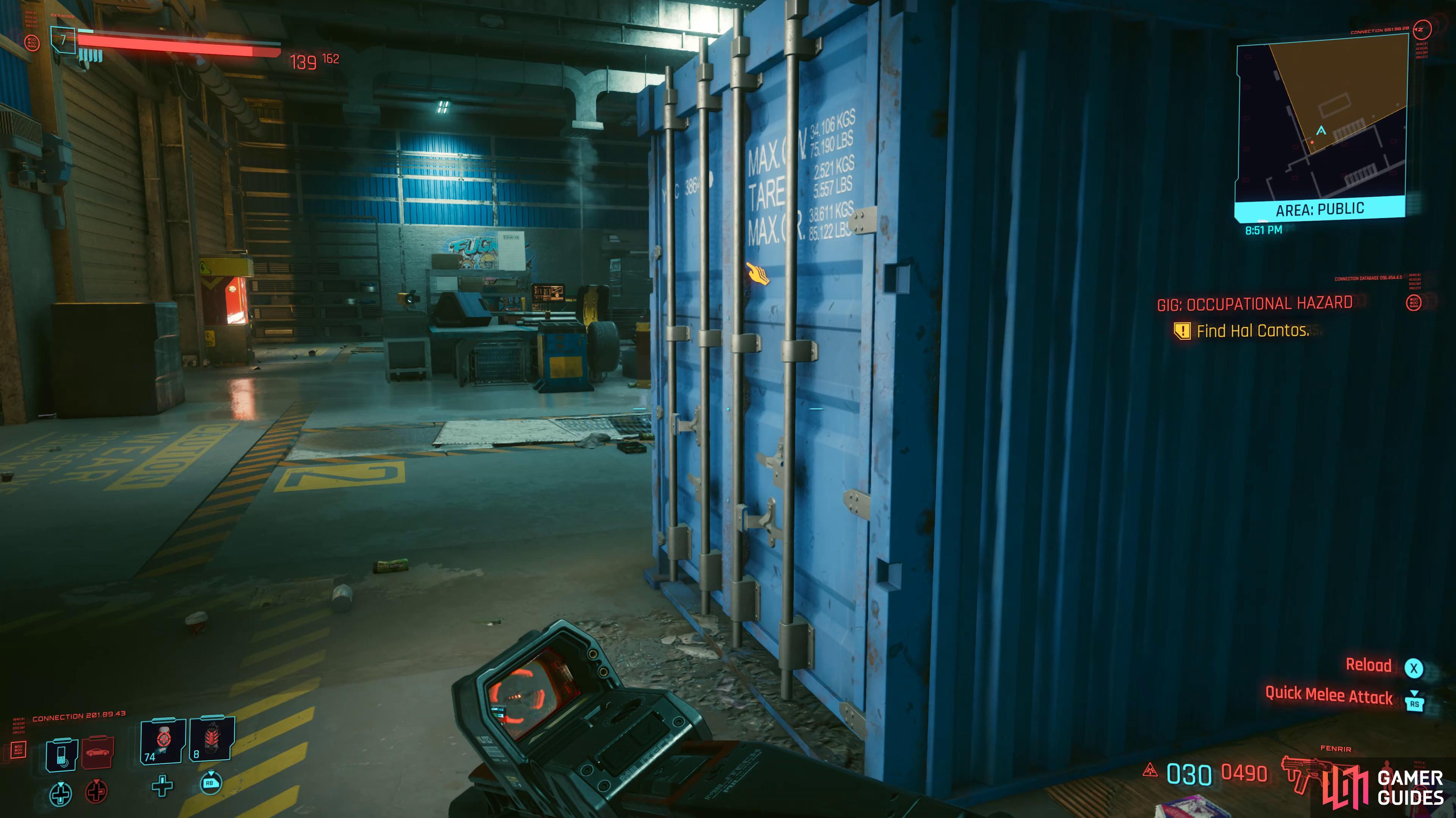 let Hal out of the cargo container once the area is clear.