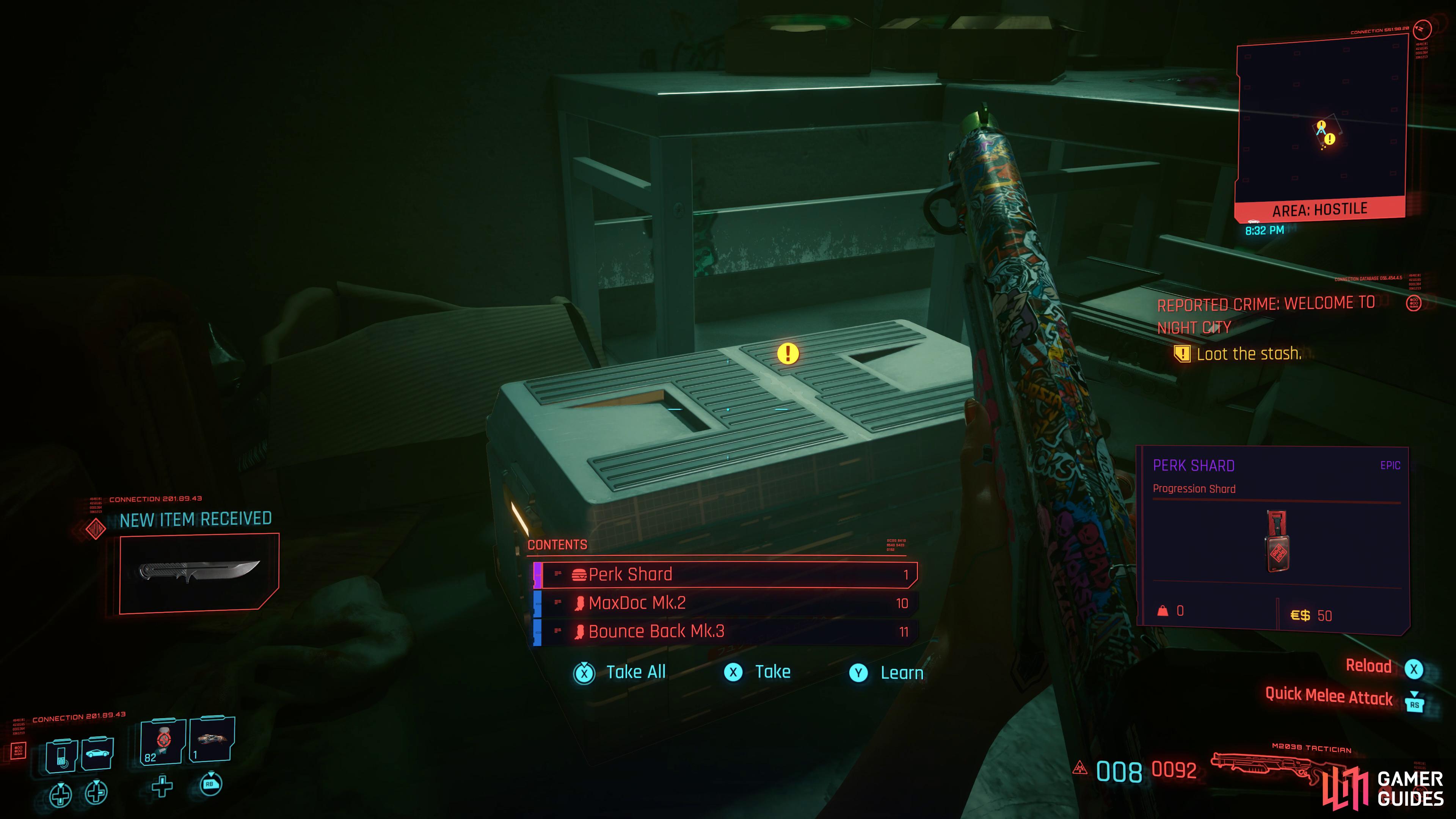 then claim the Stash once the area is clear.
