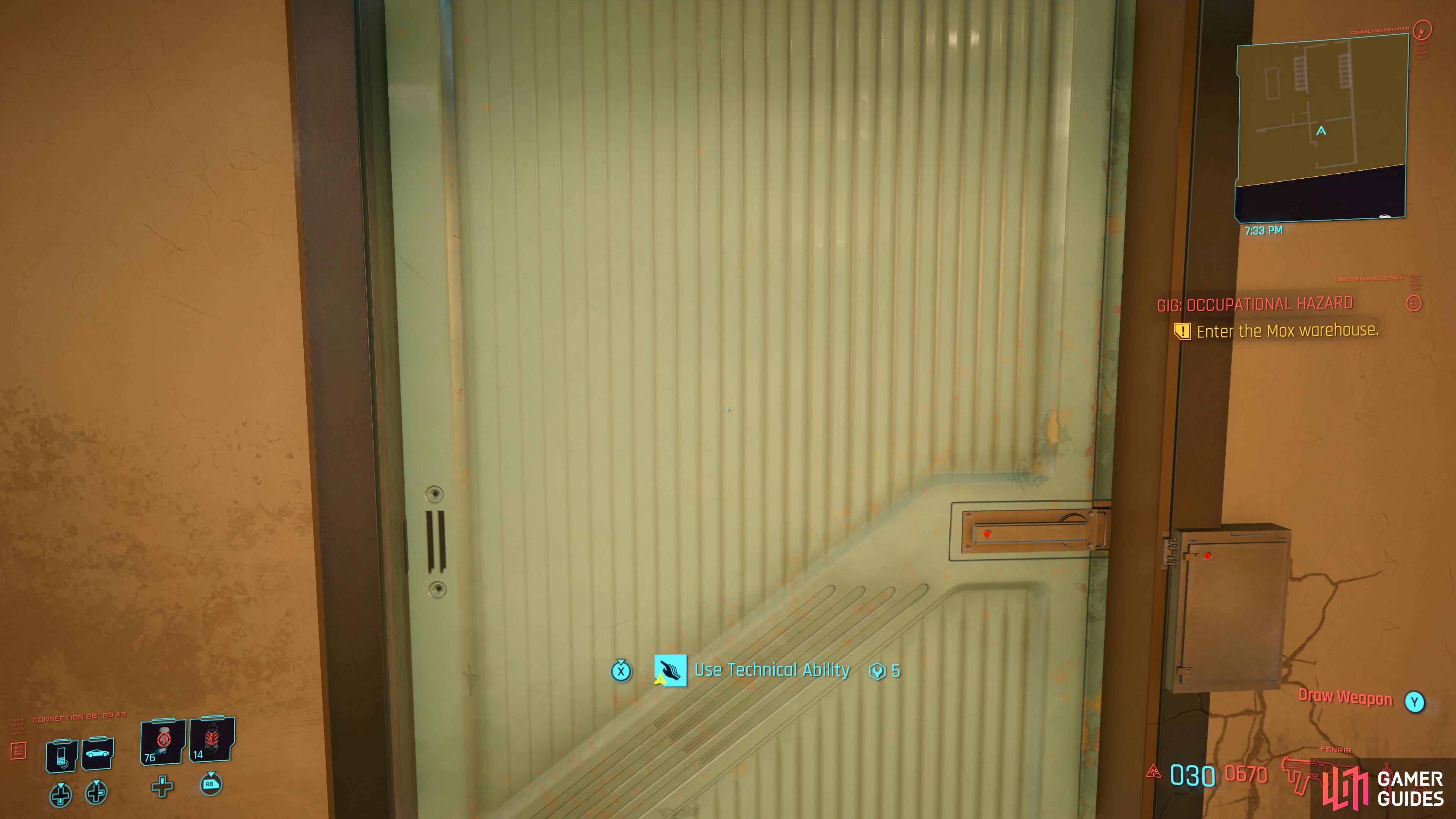 Although you can stroll through the open door thanks to the Technical Skill
