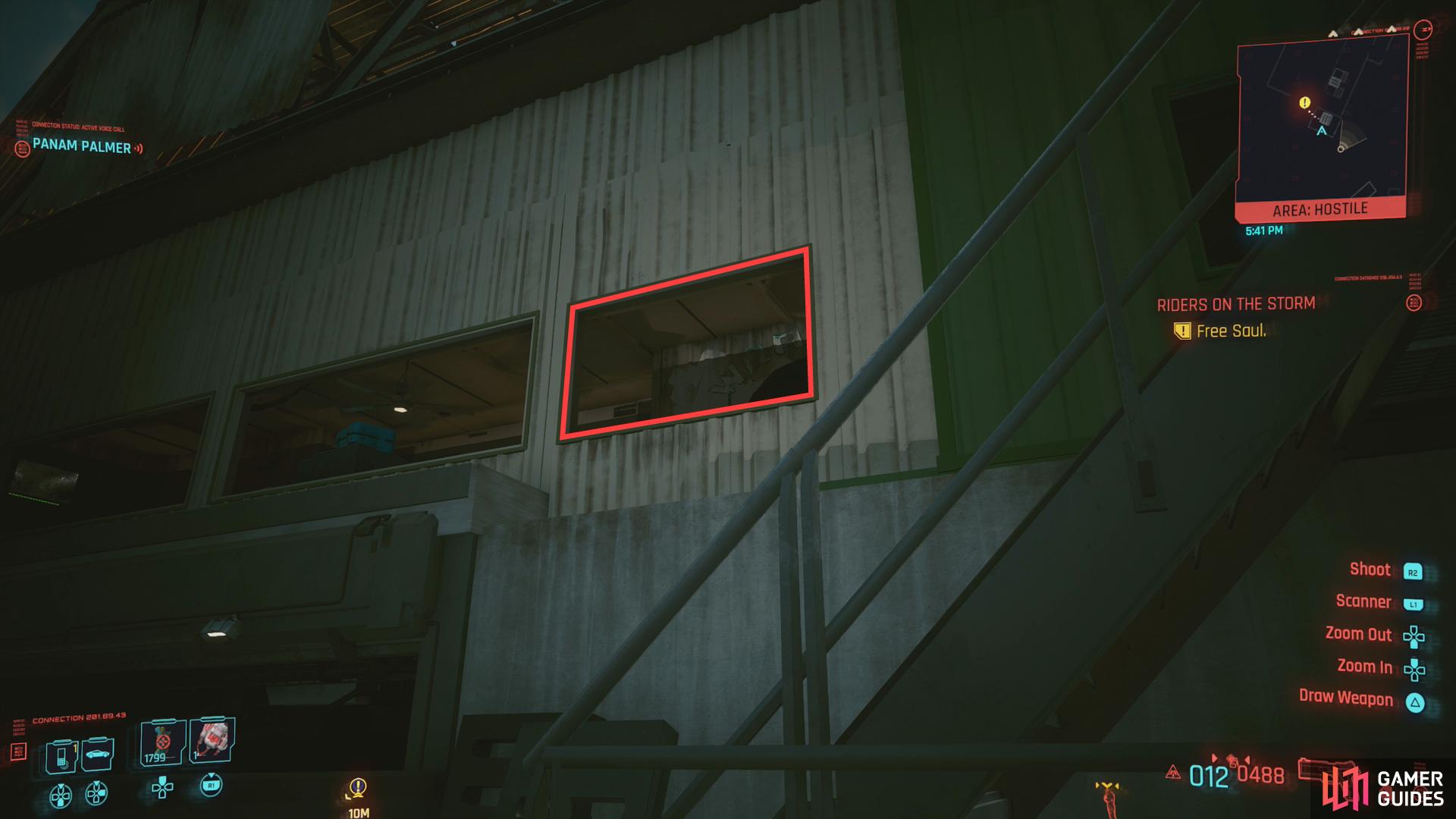 If you go up some stairs along the exterior of the main building, you'll find a window leading directly to the control room.