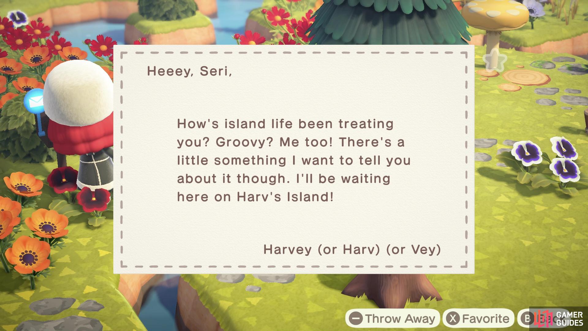 You've been summoned to Harv's Island!
