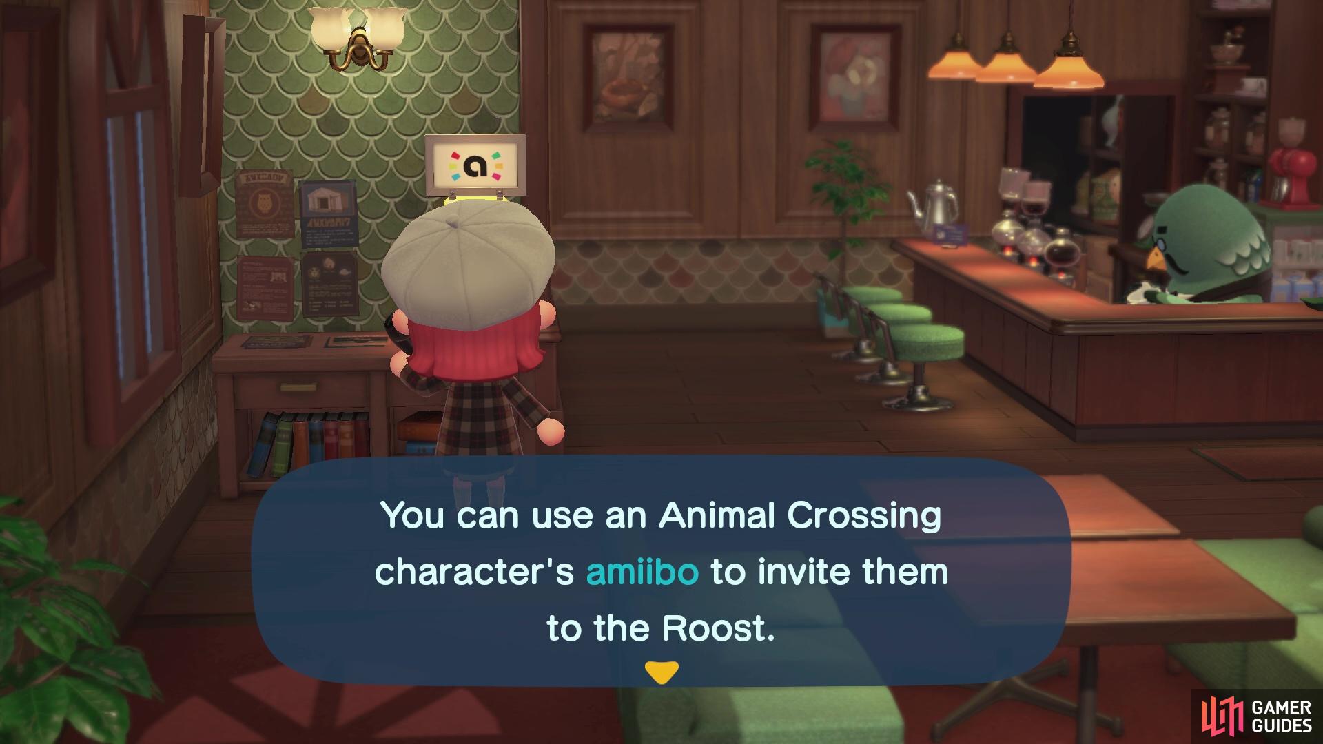 Amiibos can be used to invite Animal Crossing characters to the Roost!