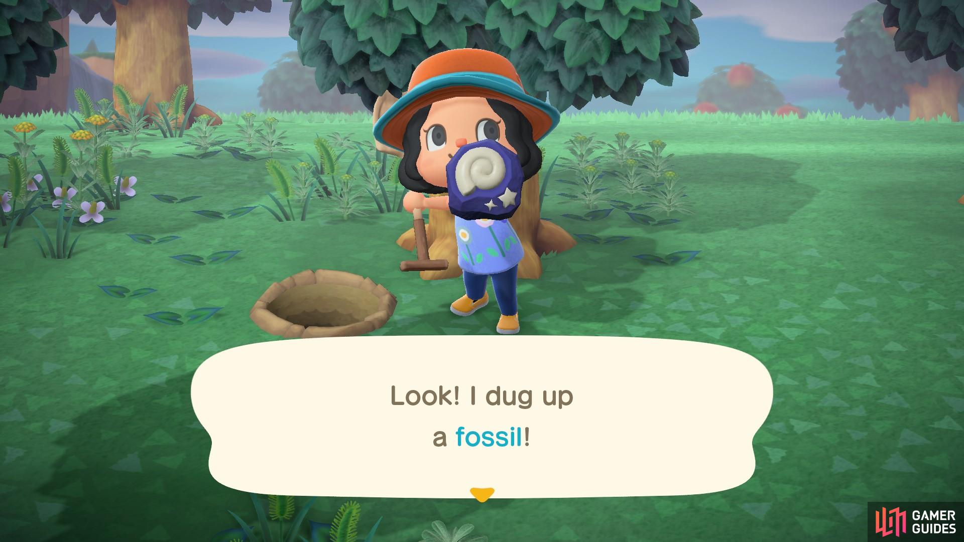 You'll need to get fossils assessed by Blathers in order to identify it.