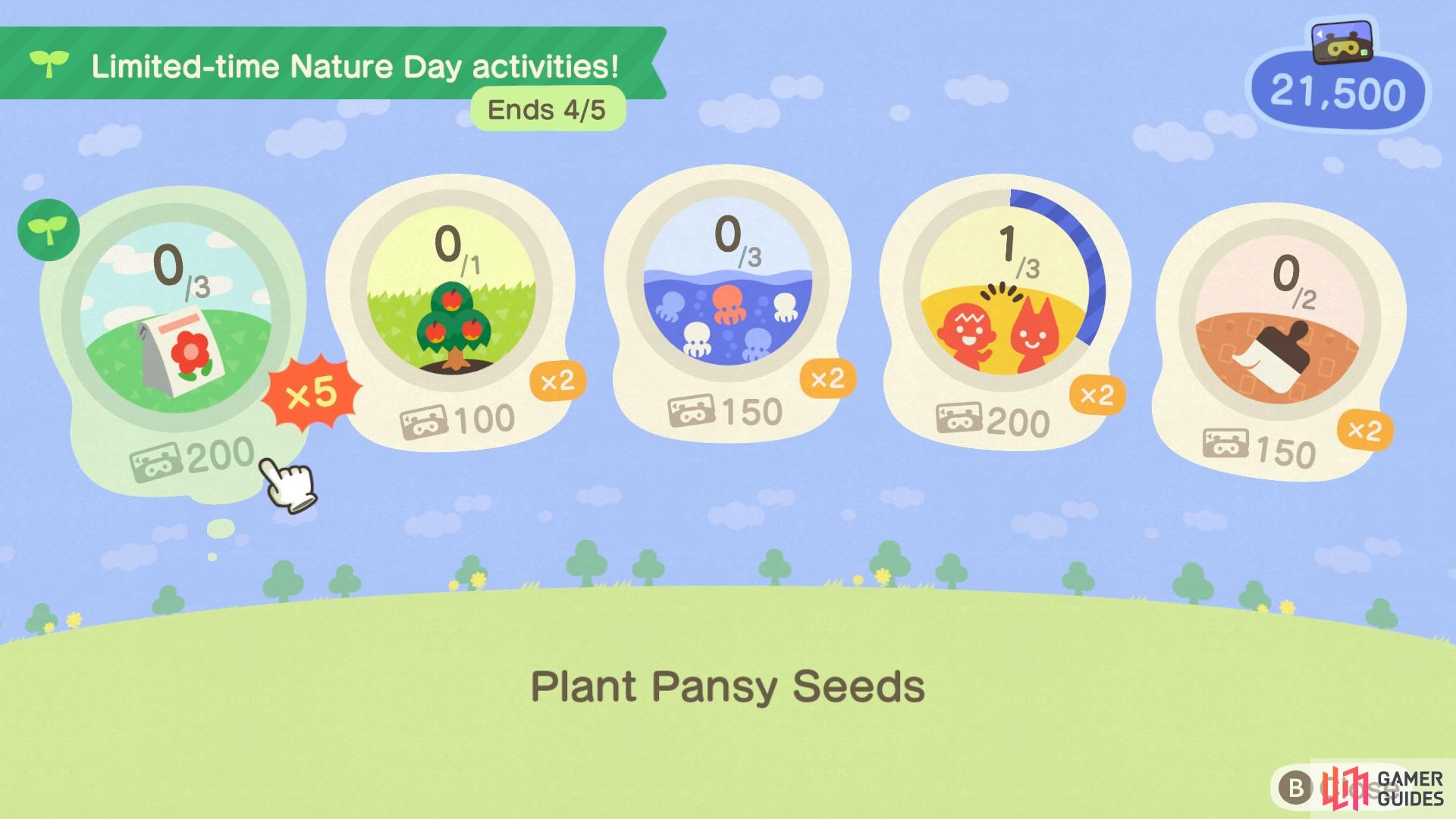 Nature Day encourages players to be more eco-friendly.