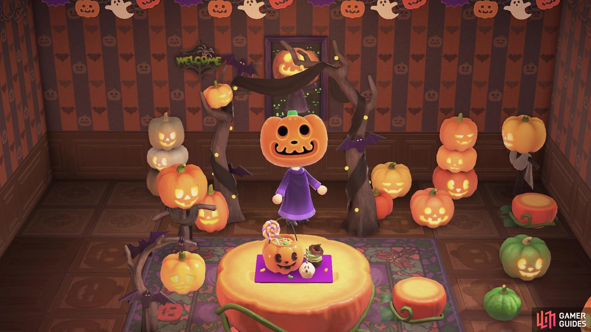 animal crossing new horizons turkey day pumpkins