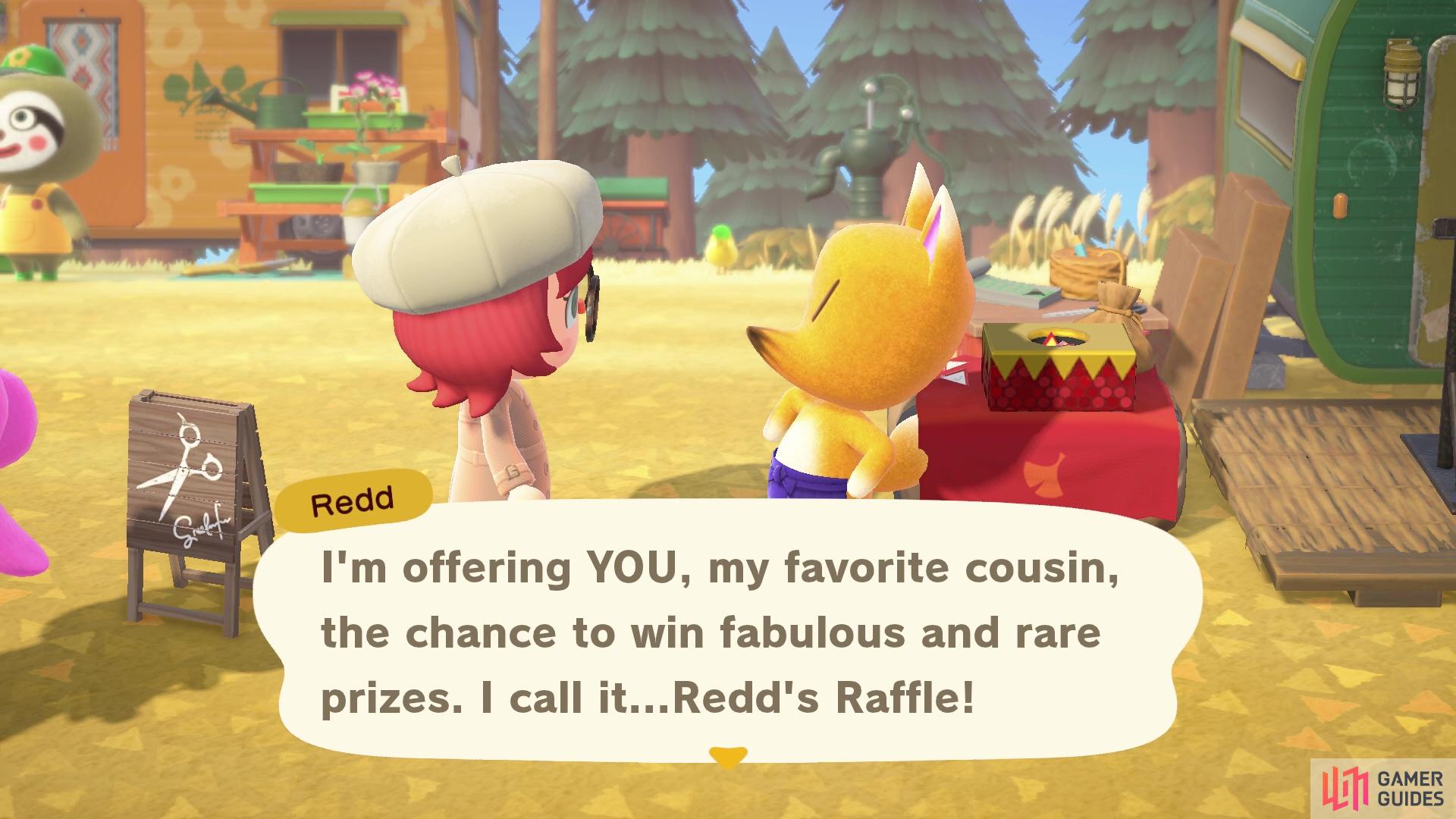 Redd will sell art and also host a raffle…totally legit.