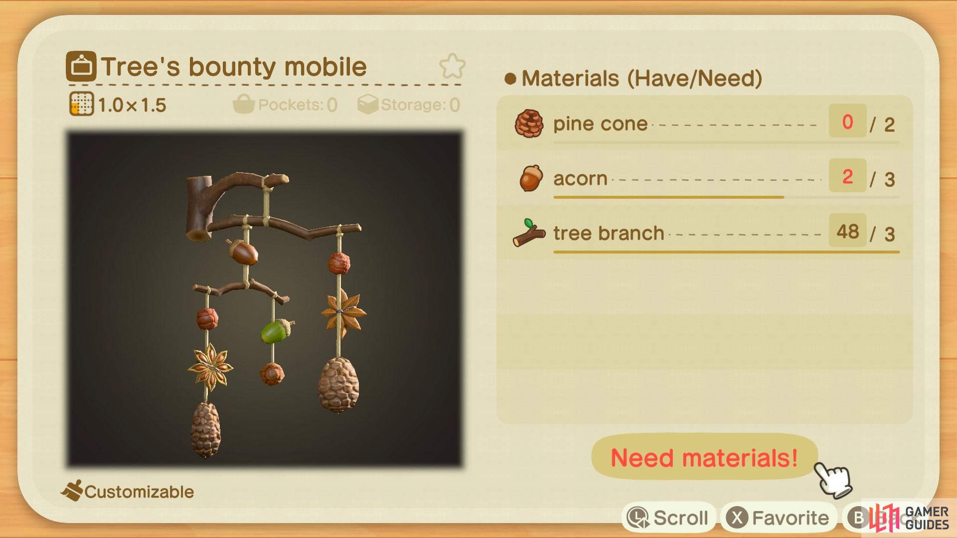 The Tree's Bounty Mobile can be hung up on walls in your home. 