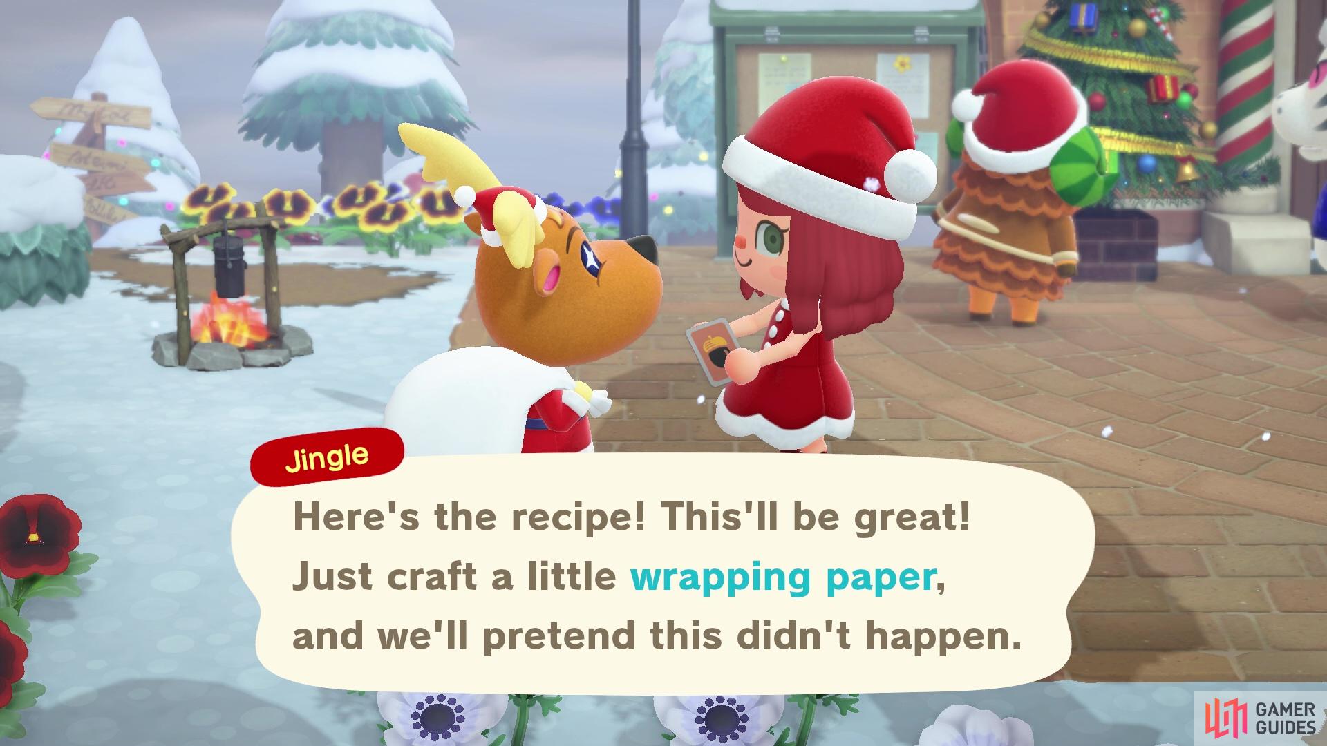Jingle will give you a recipe for Festive Wrapping Paper