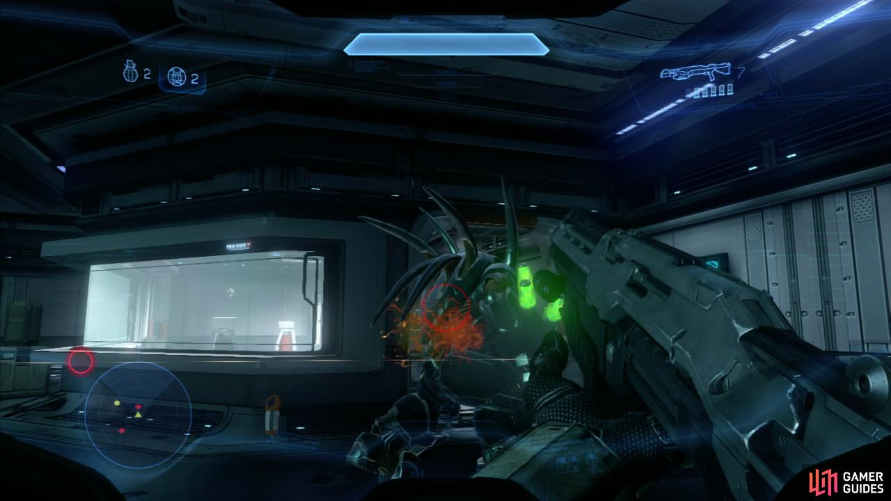 The classic Halo shotgun remains as it always has, fairly useless at mid-long range but absolutely devastating up close. Two shots at point blank will take out even the toughest enemies.