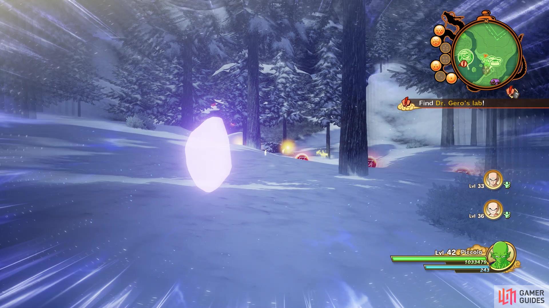 The large ice chunks that show up when Ki-searching will give you Frozen Rabbit Meat