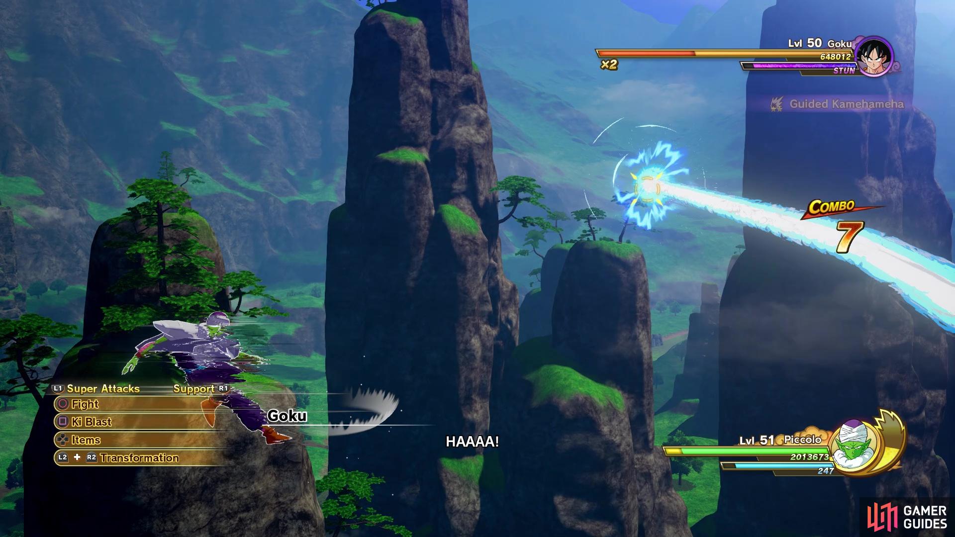 Goku's Kamehameha attacks are pretty telegraphed