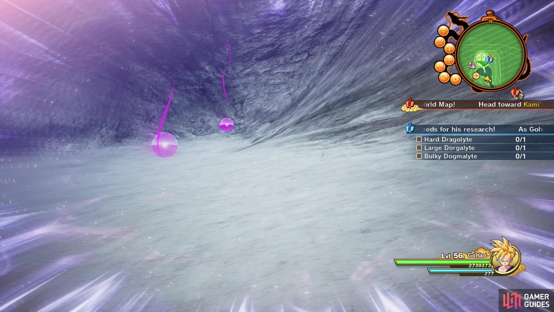 There are a good number of purple orbs scattered around