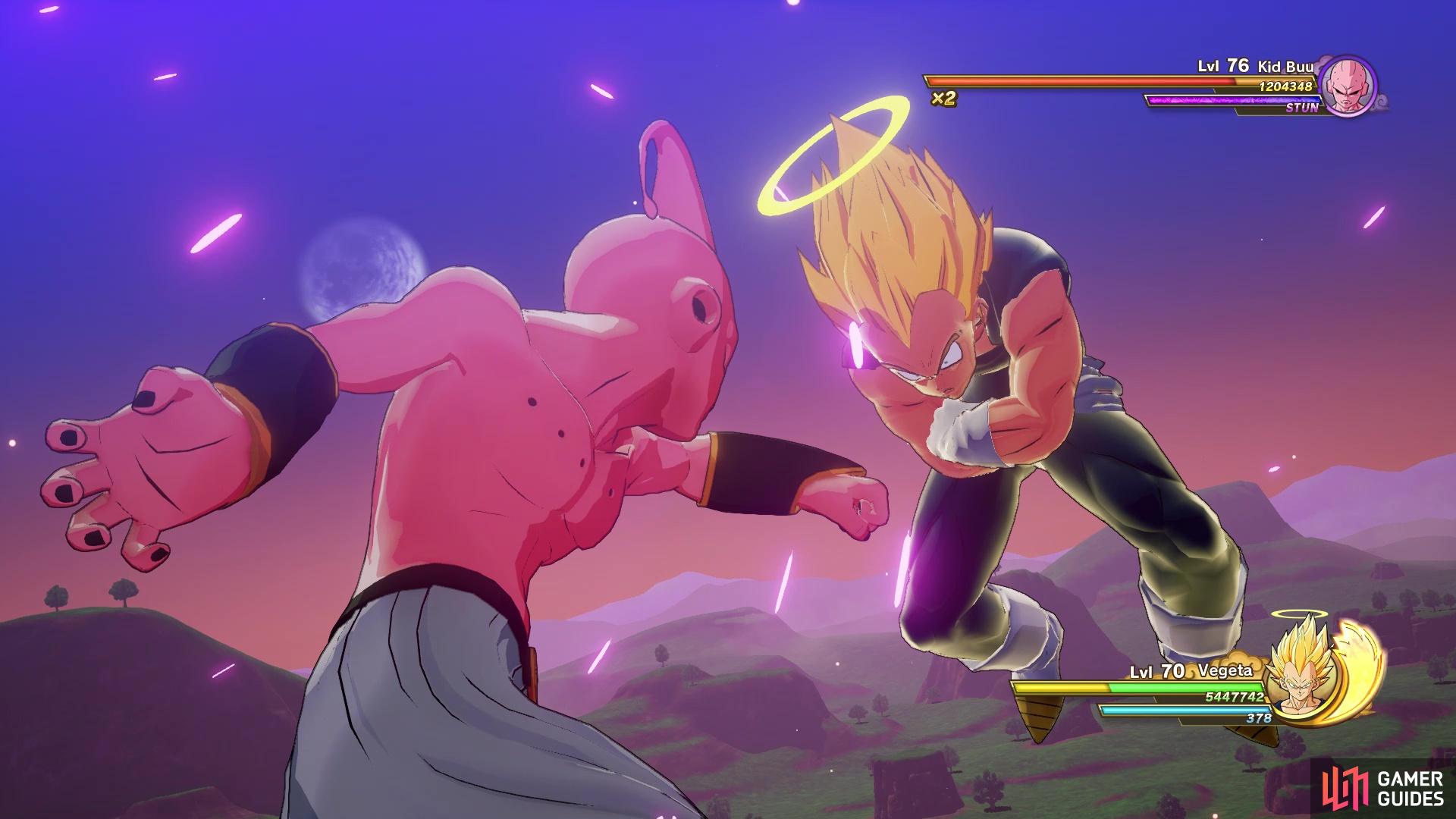 In the Vegeta vs Majin Buu gameplay we can seee for a split second