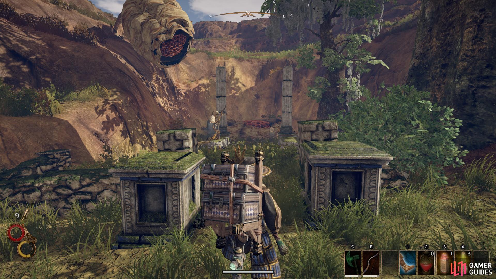 Once youre at the entrance to the northern Colossal Hive, head north west to find this entrance to the Hives Trap.