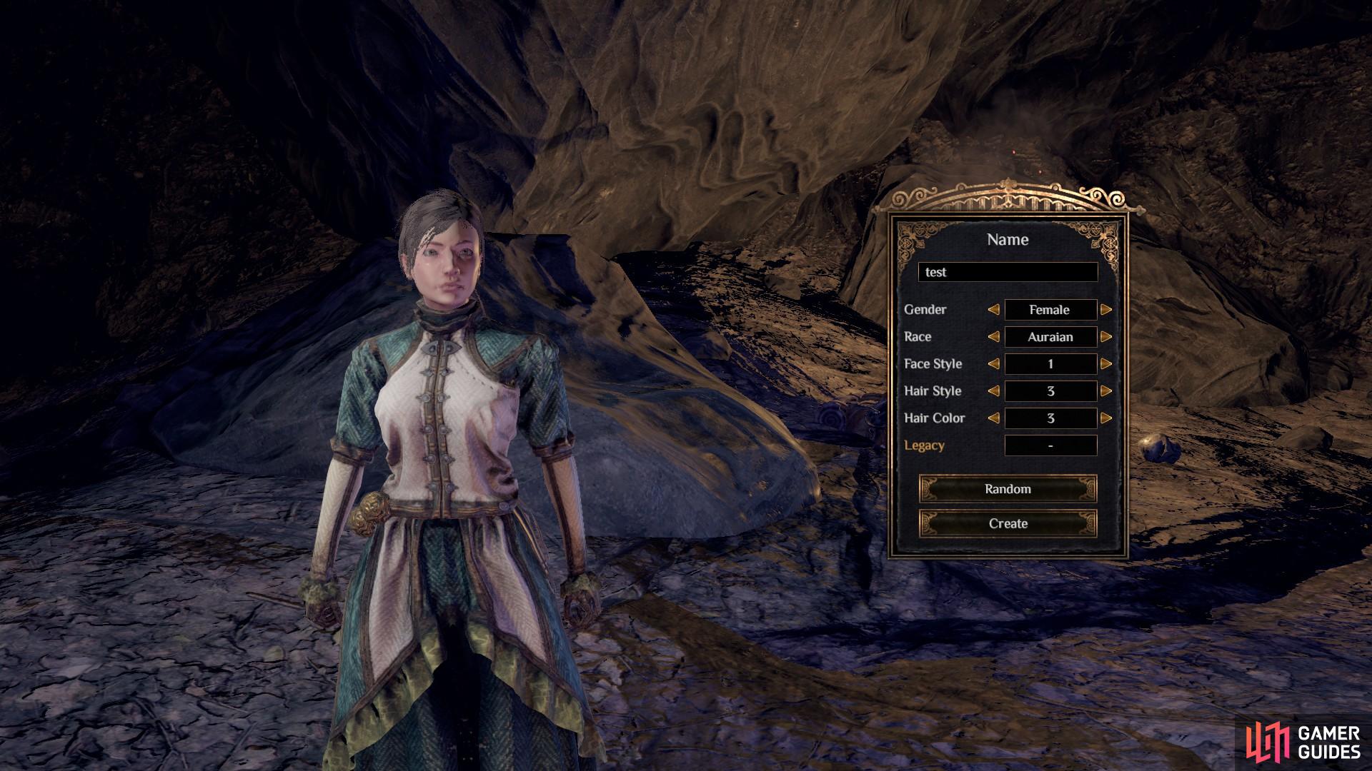 At the character creation screen, select 'Legacy' to choose which character to inherit from.
