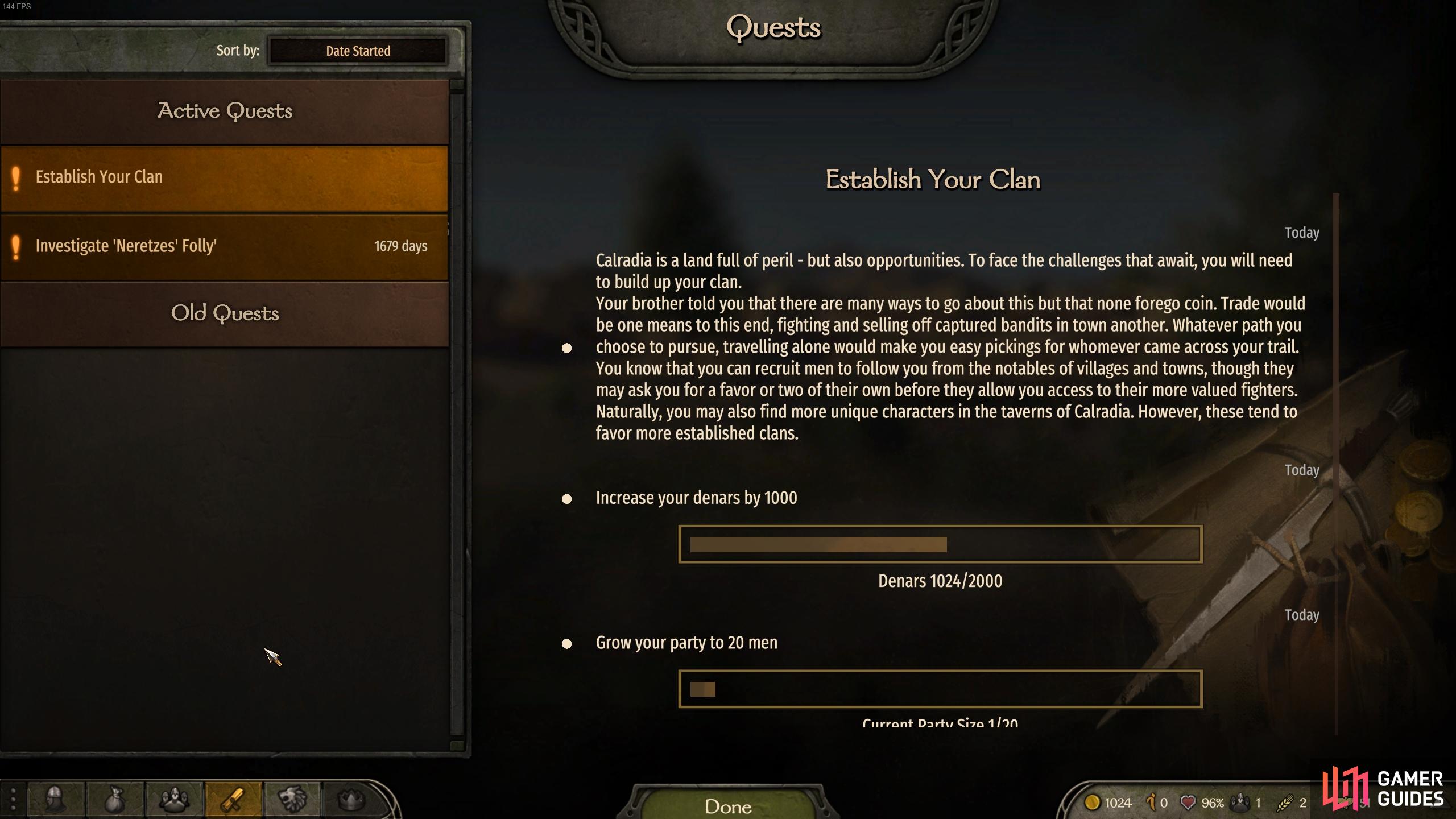 One of the first quests you encounter will encourage you to build your clan.