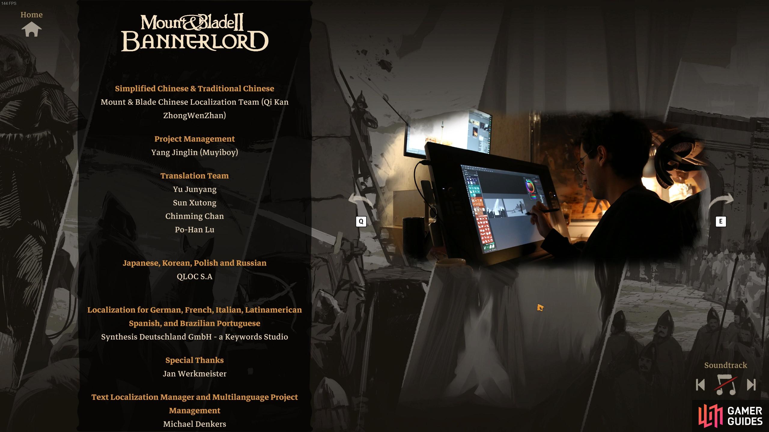 The credits feature all the names of people involved in the game, and quite a few pictures from the team as well.