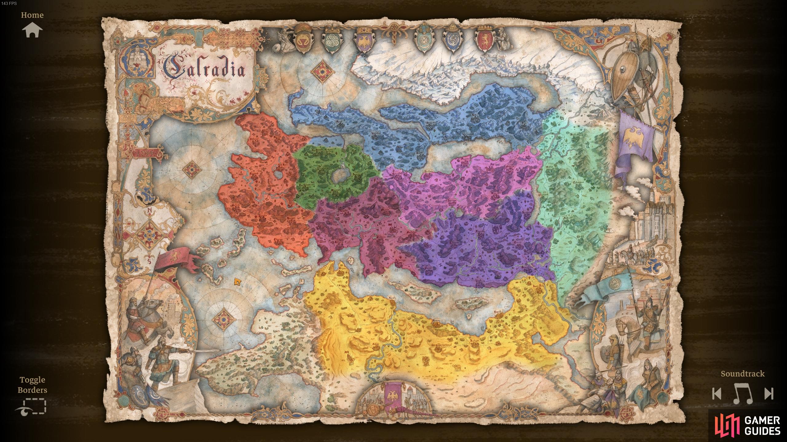 You can see the map with the faction boundaries defined.
