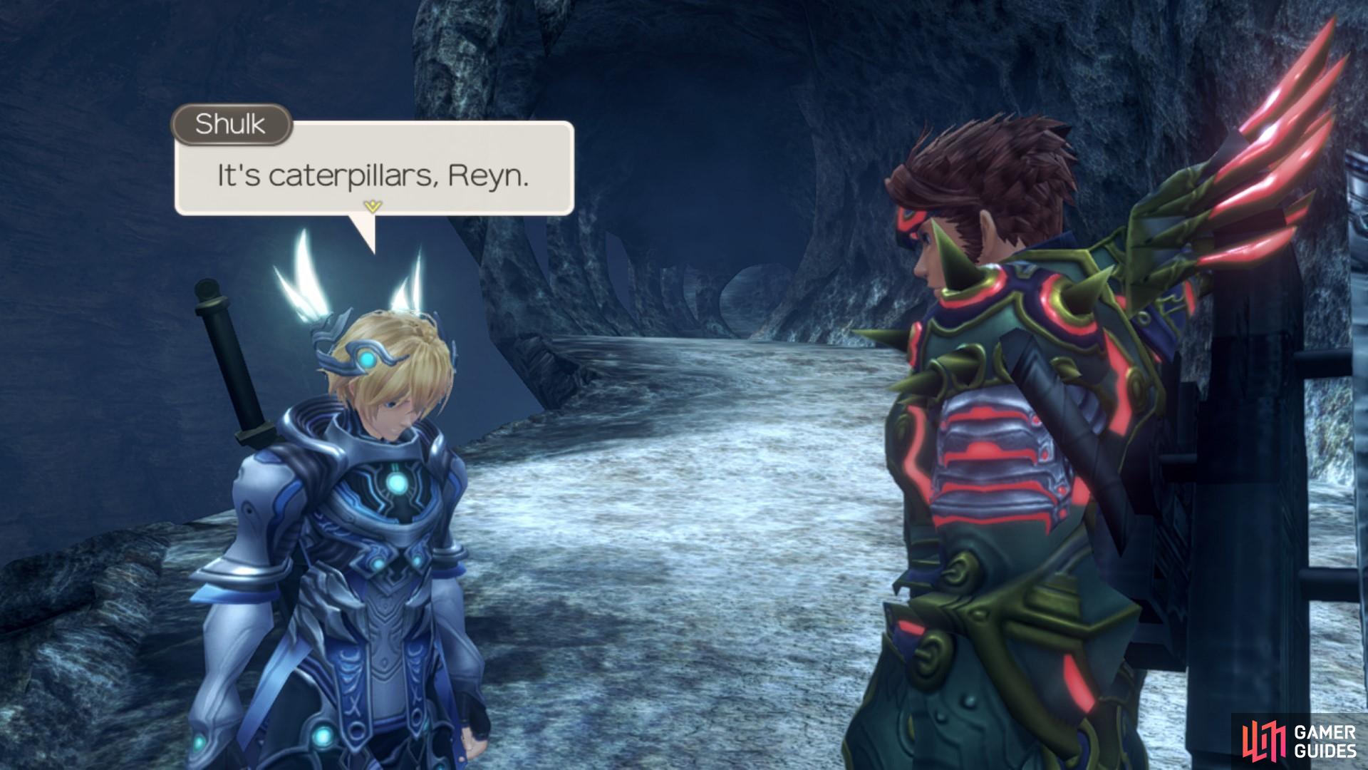 and Shulk is scared of caterpillars.