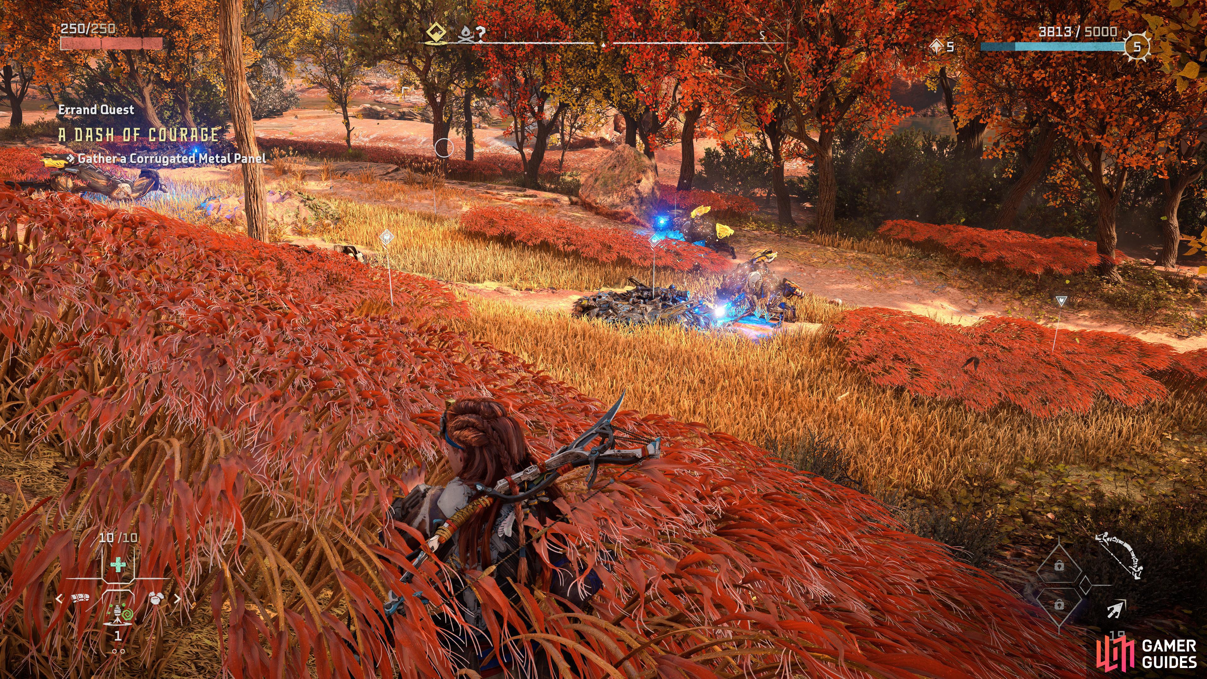 Finally, look for piles to find Corrupted Metal Panels.