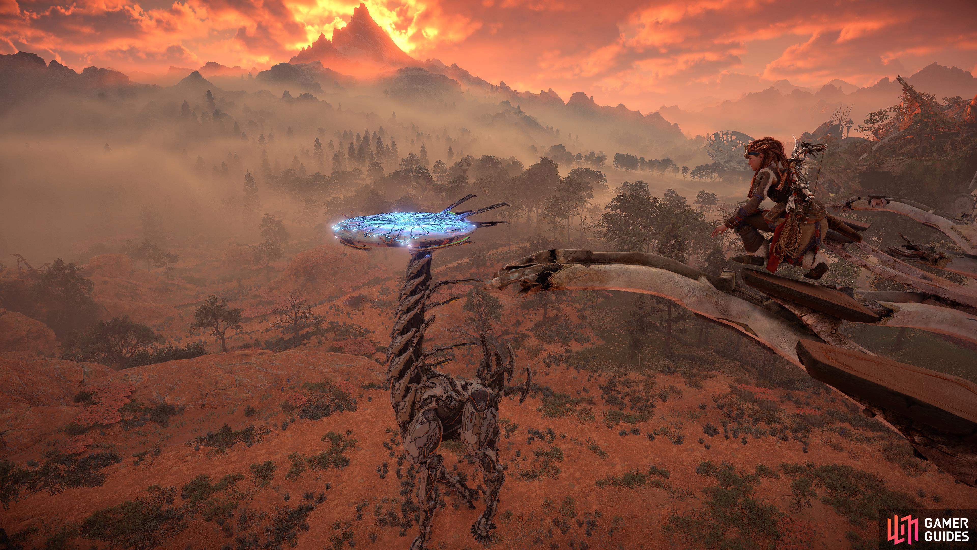 A Tallneck roams in the distance.