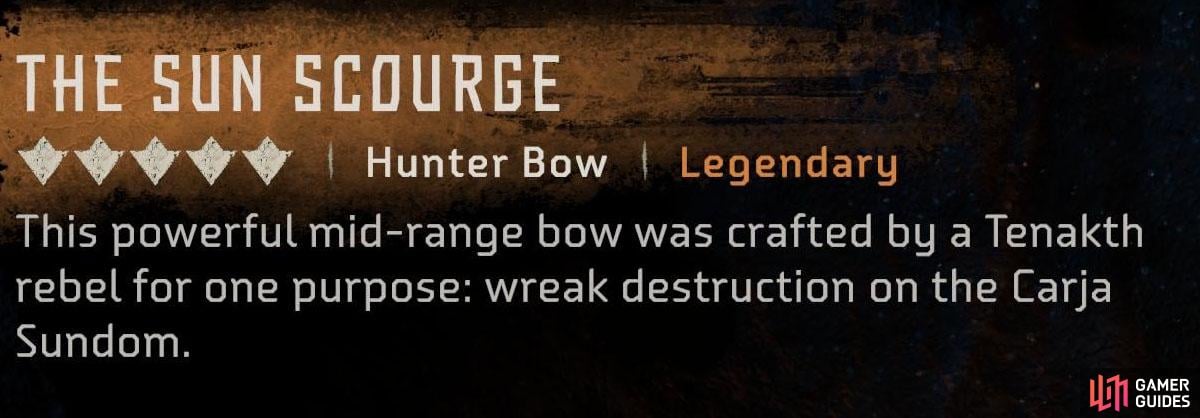 It's one of two Legendary Hunter Bows in the game.