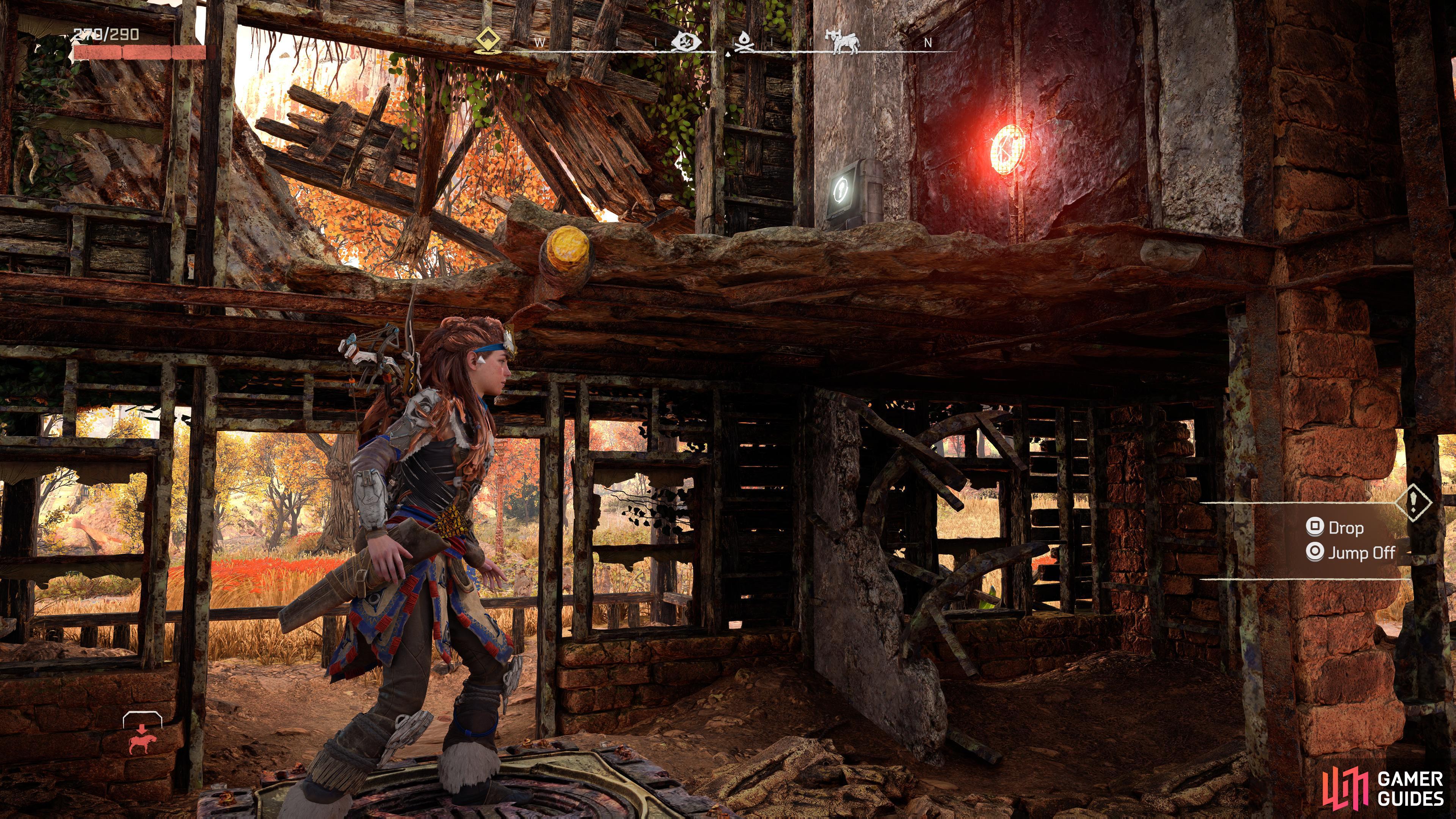 and climb up to the second floor