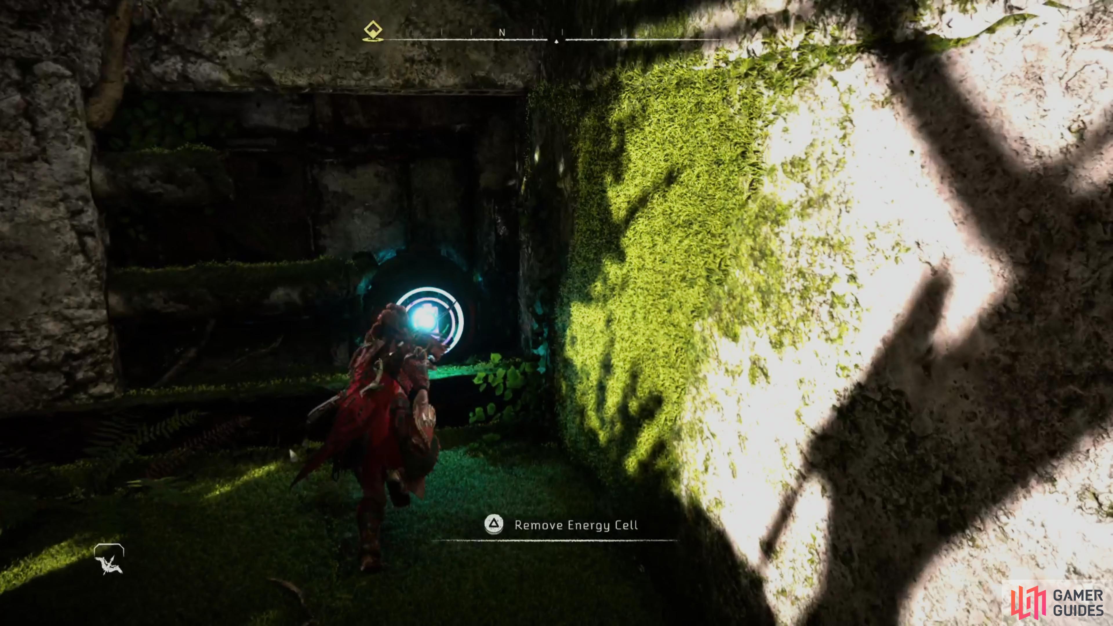 Take this Energy Cell and place it into the terminal by the elevator 