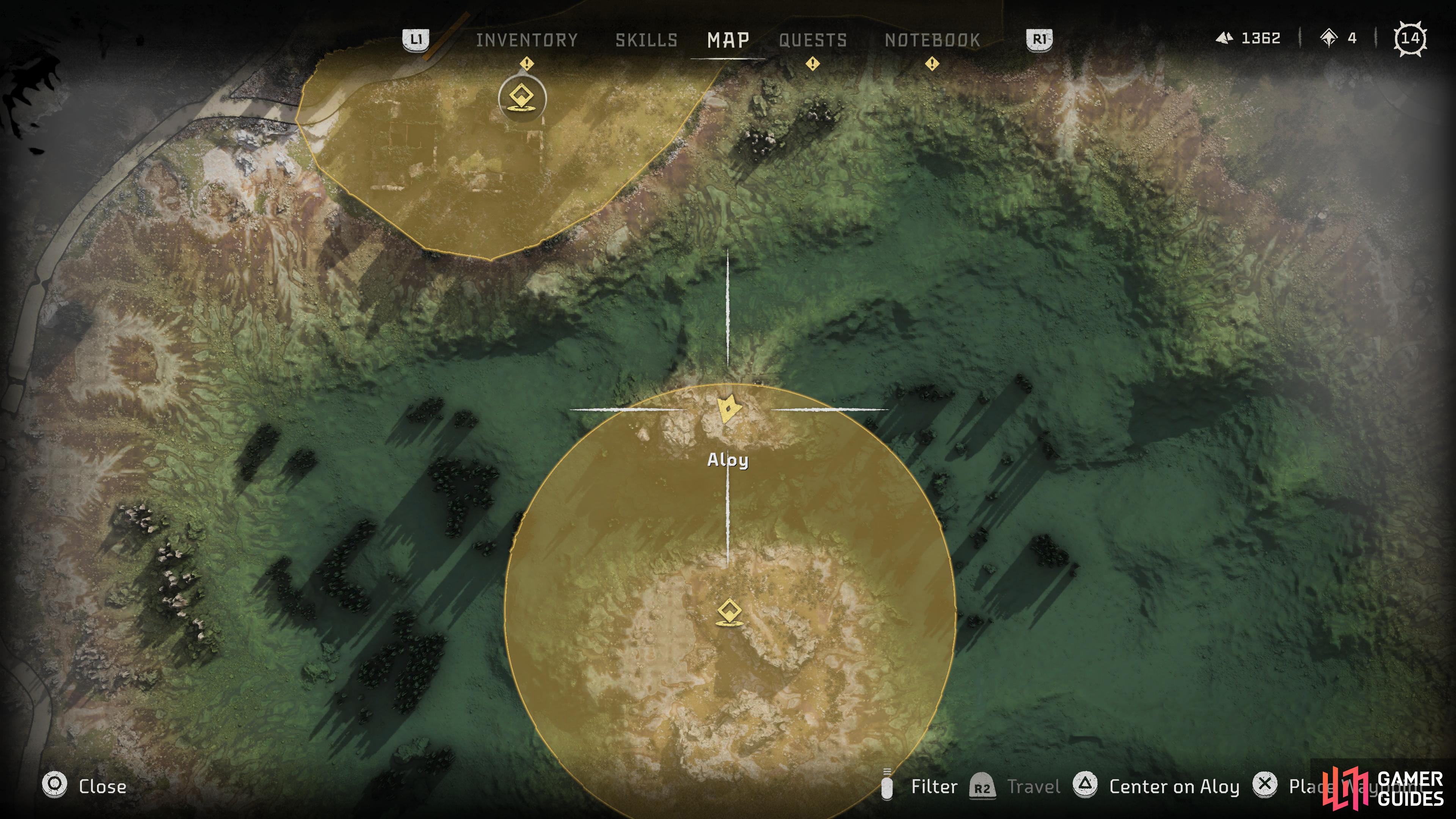 Head over to the smaller island 