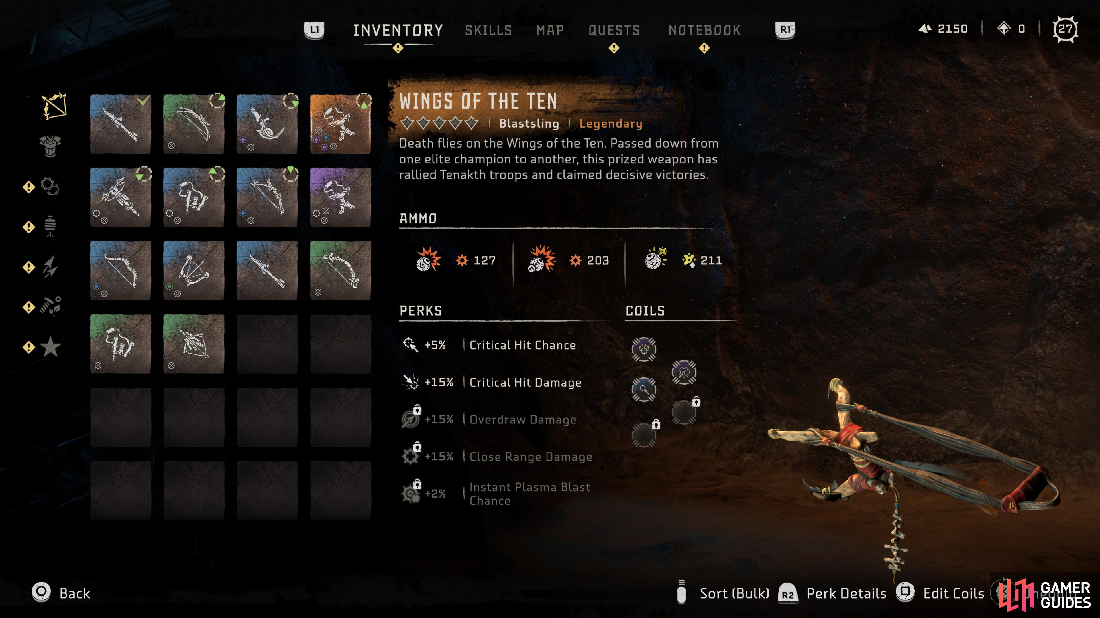 Here you can see that you start with three open coils, with the other two being unlocked when upgrading.