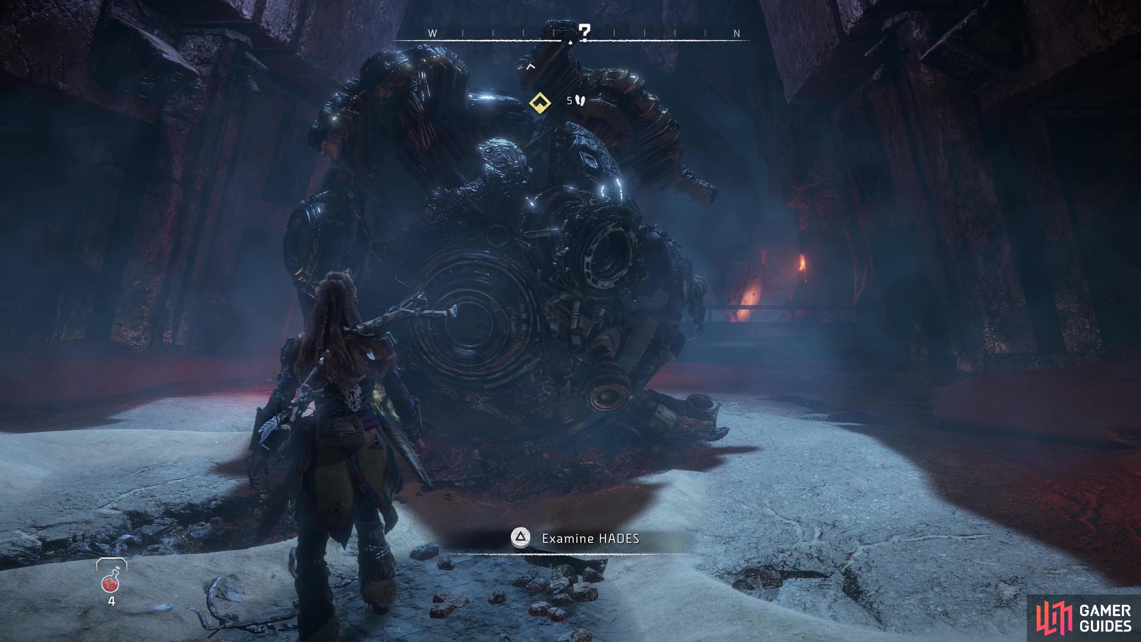 Inside an ancient ruin you'll find the processor core unceremoniously abandoned.
