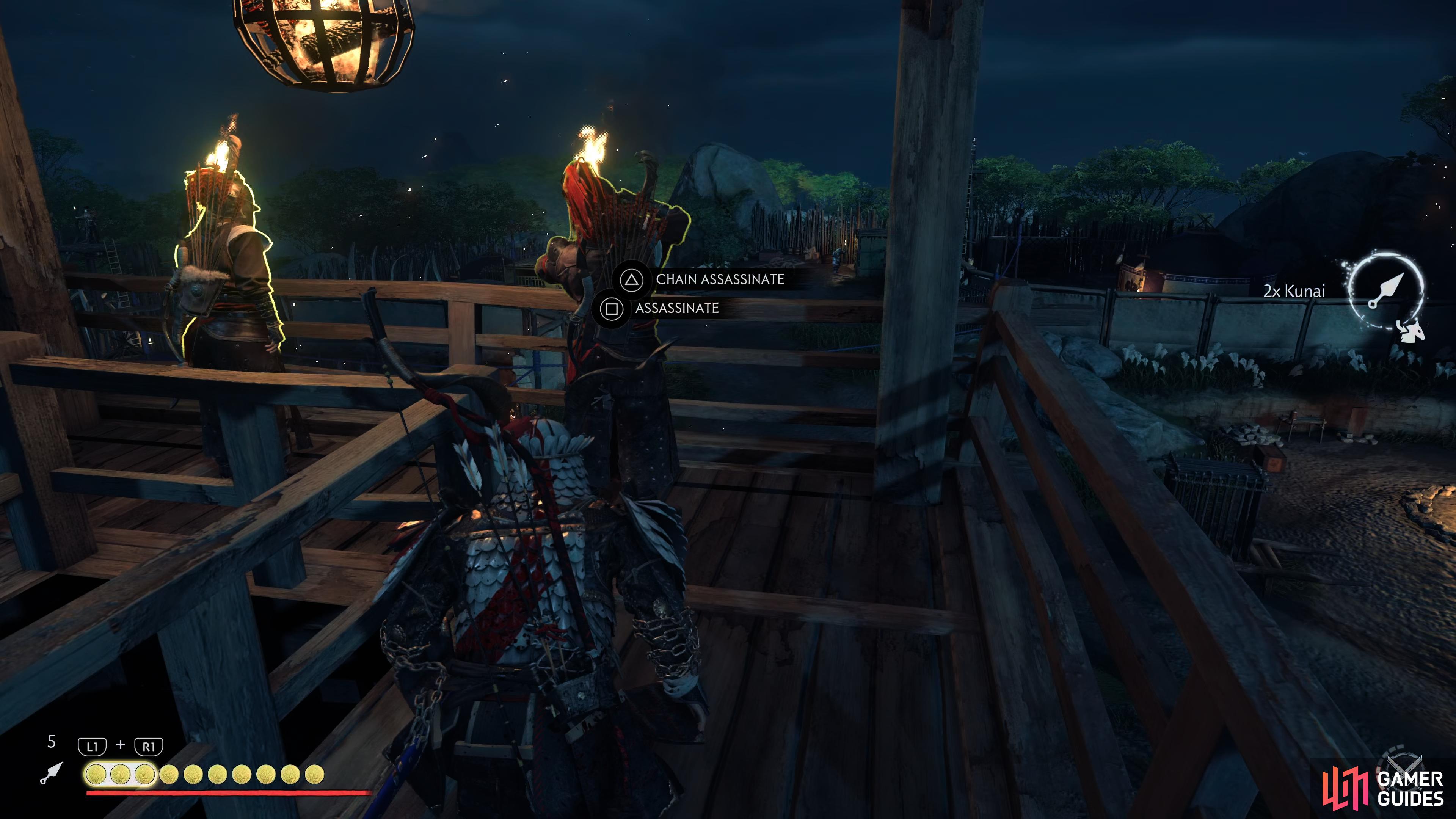 and access the watchtower to deal with these two Archers