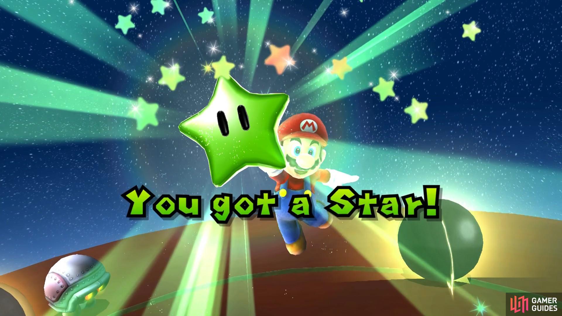 There are three Green Power Stars to collect!