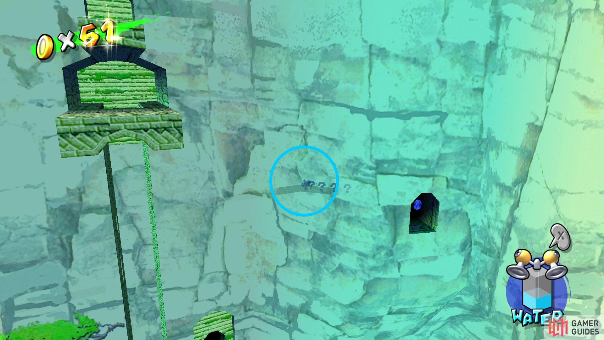 then activate the switch in the middle of the left cliff and use the top right hidden passage to find Coin #23