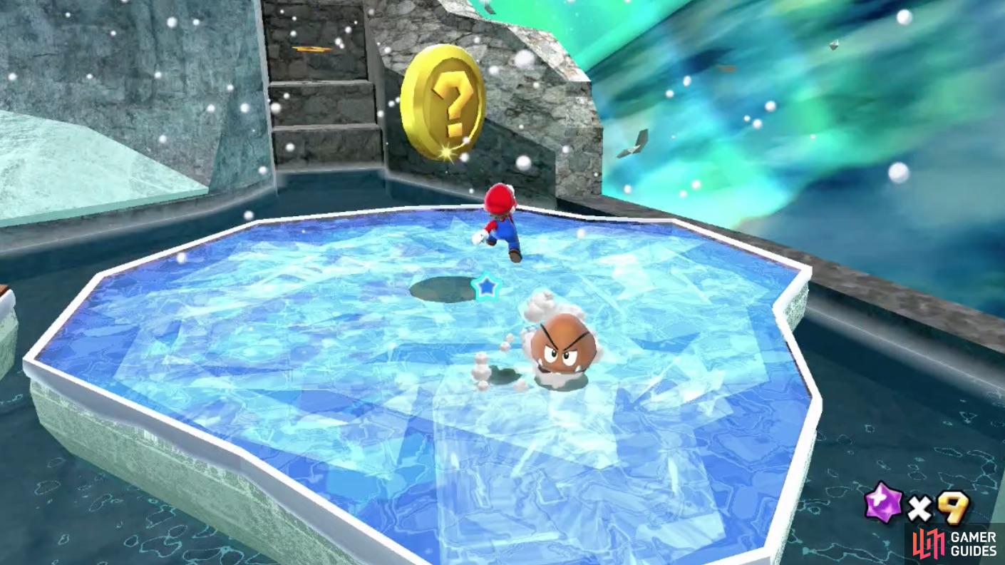 Touching this coin will make the Ice Flower appear