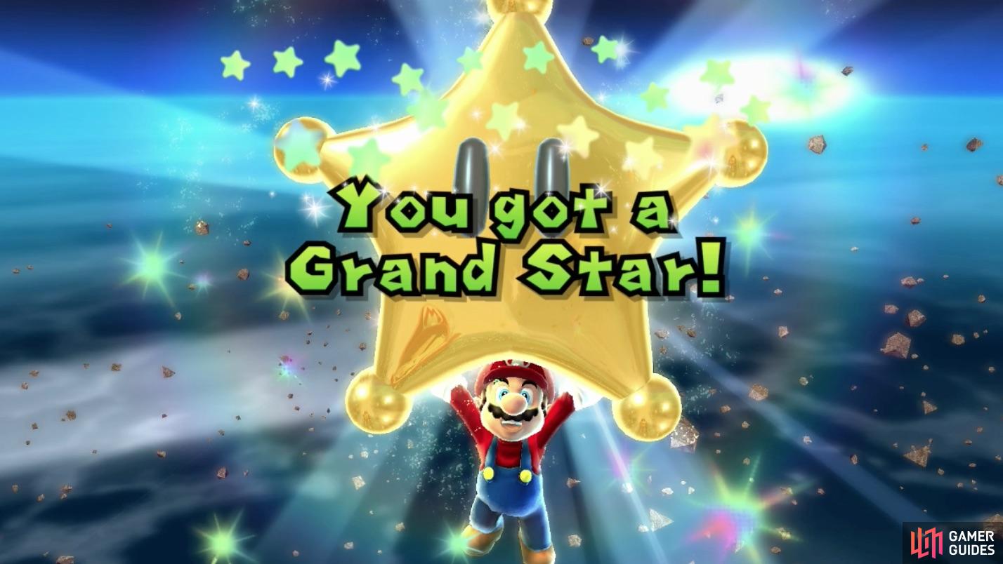 Defeating Bowser Jr.'s Airship will reward you with a Grand Star 